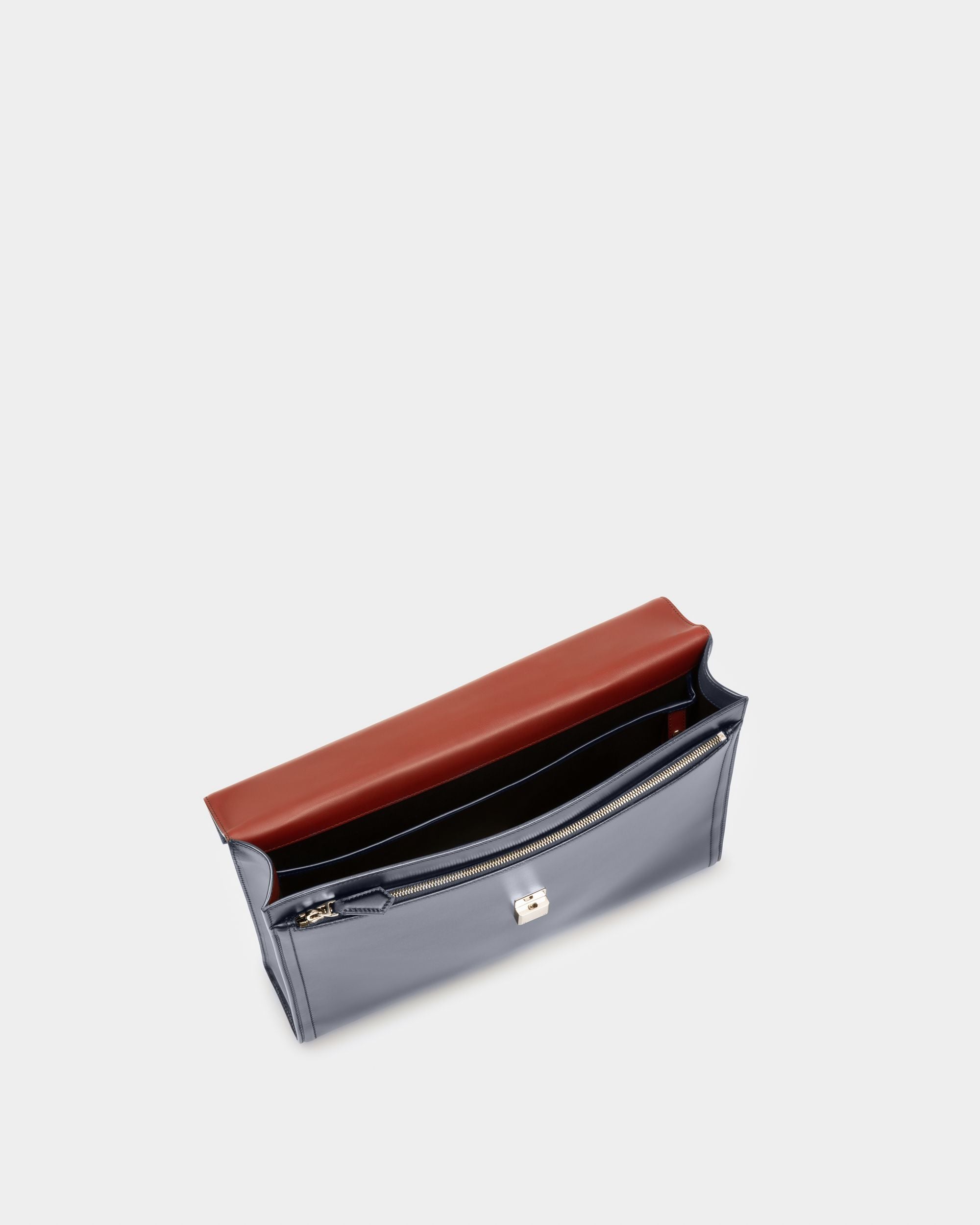 Soroh Serviette En Cuir Bleu Marine - Homme - Bally - 04