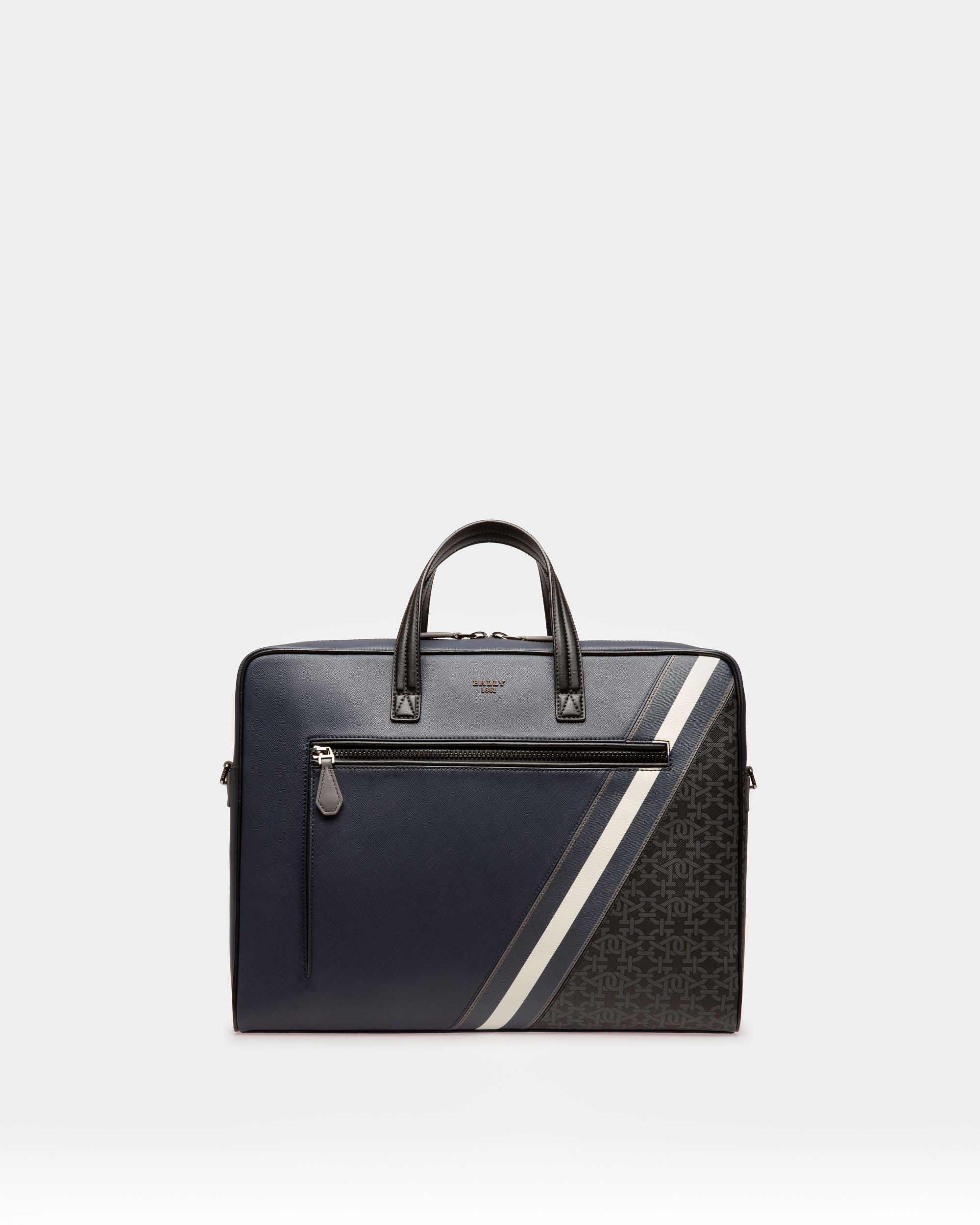 Mikes Sac Beniness En Cuir Bleu Marine - Homme - Bally - 01