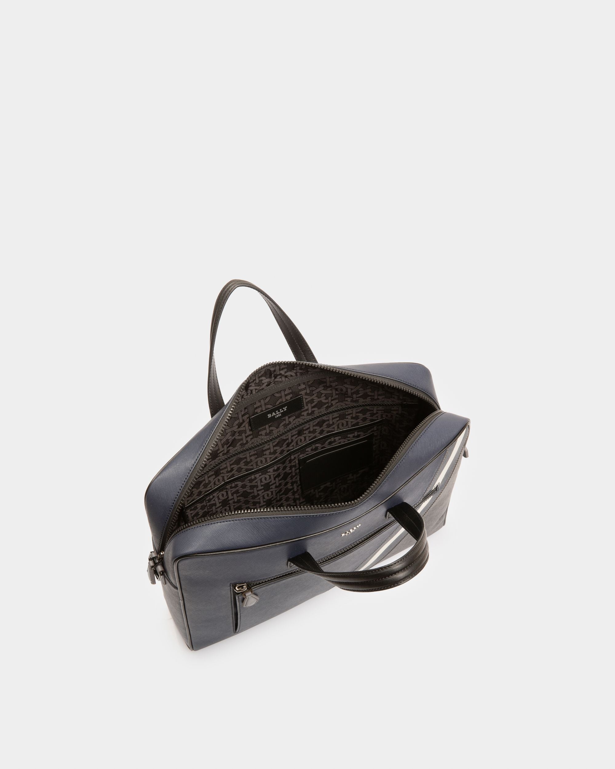Mikes Sac Beniness En Cuir Bleu Marine - Homme - Bally - 04