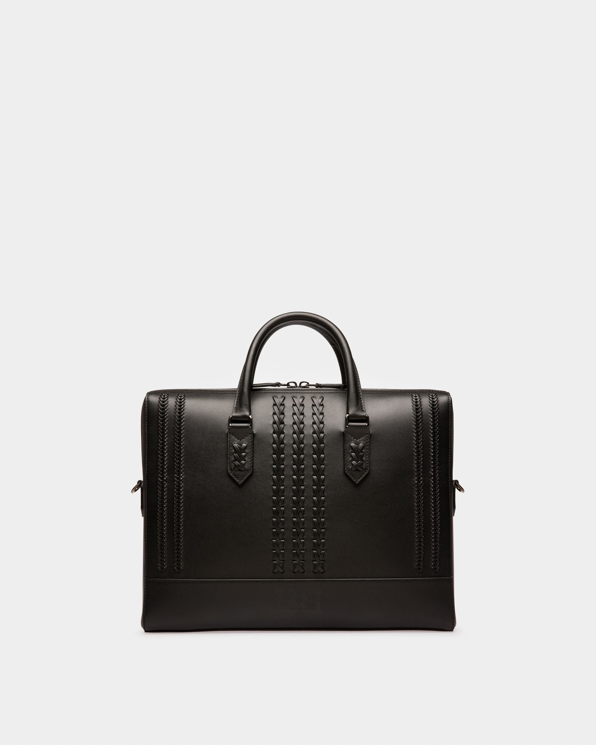 Celter Sac Professionnel En Cuir Noir - Homme - Bally - 01