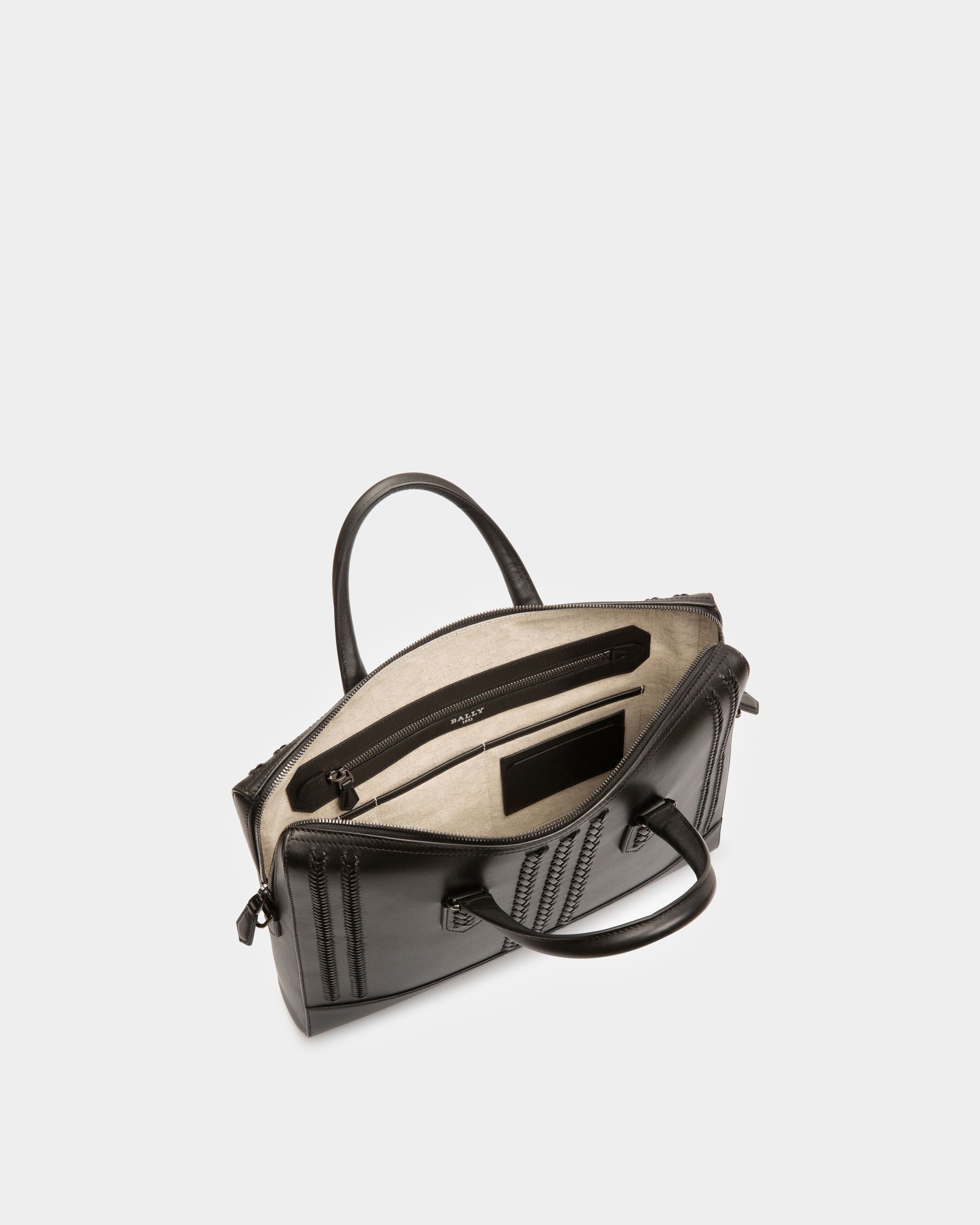 Celter Sac Professionnel En Cuir Noir - Homme - Bally - 04