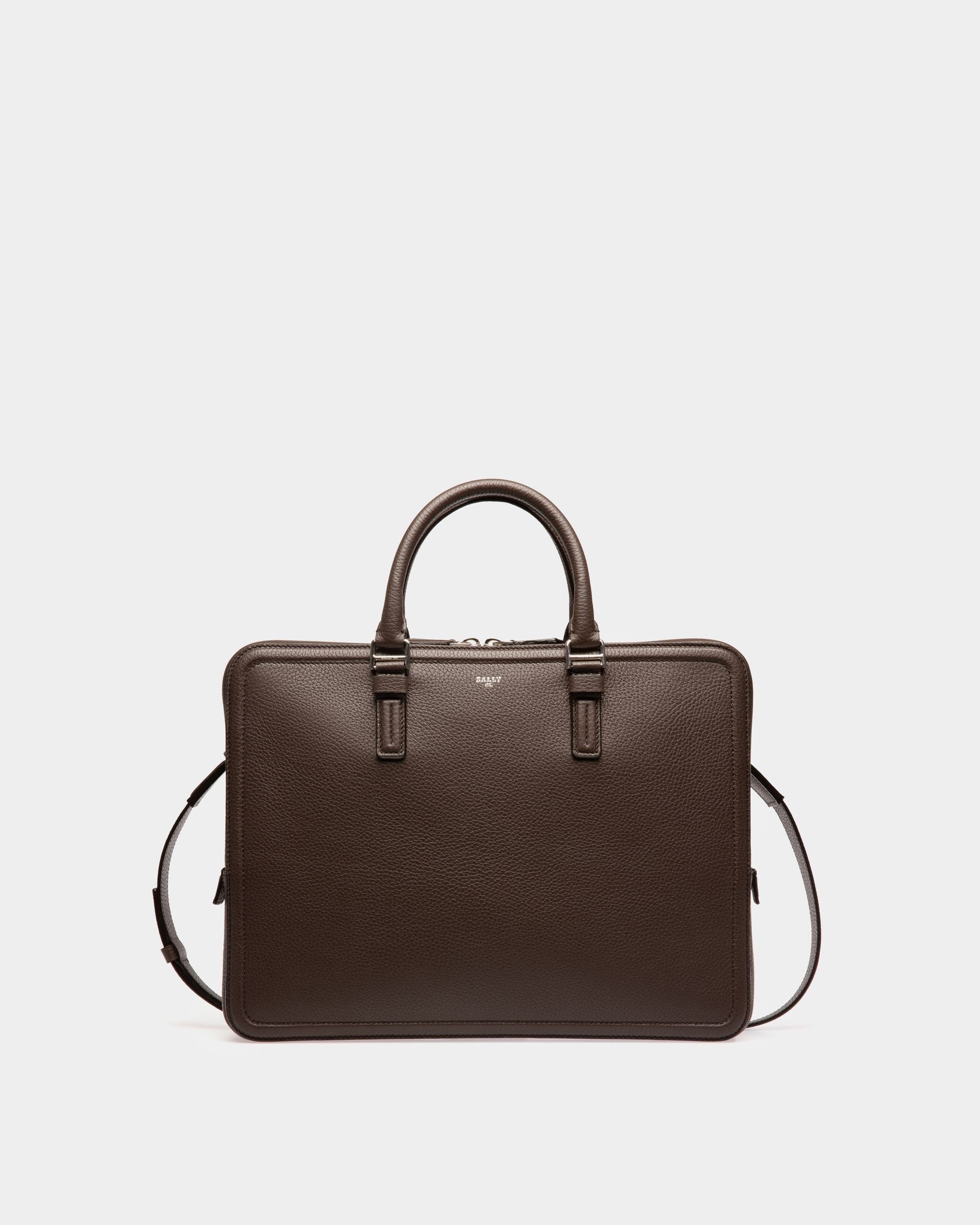 Sergy Sac Professionnel En Cuir Marron Ébène - Homme - Bally - 01