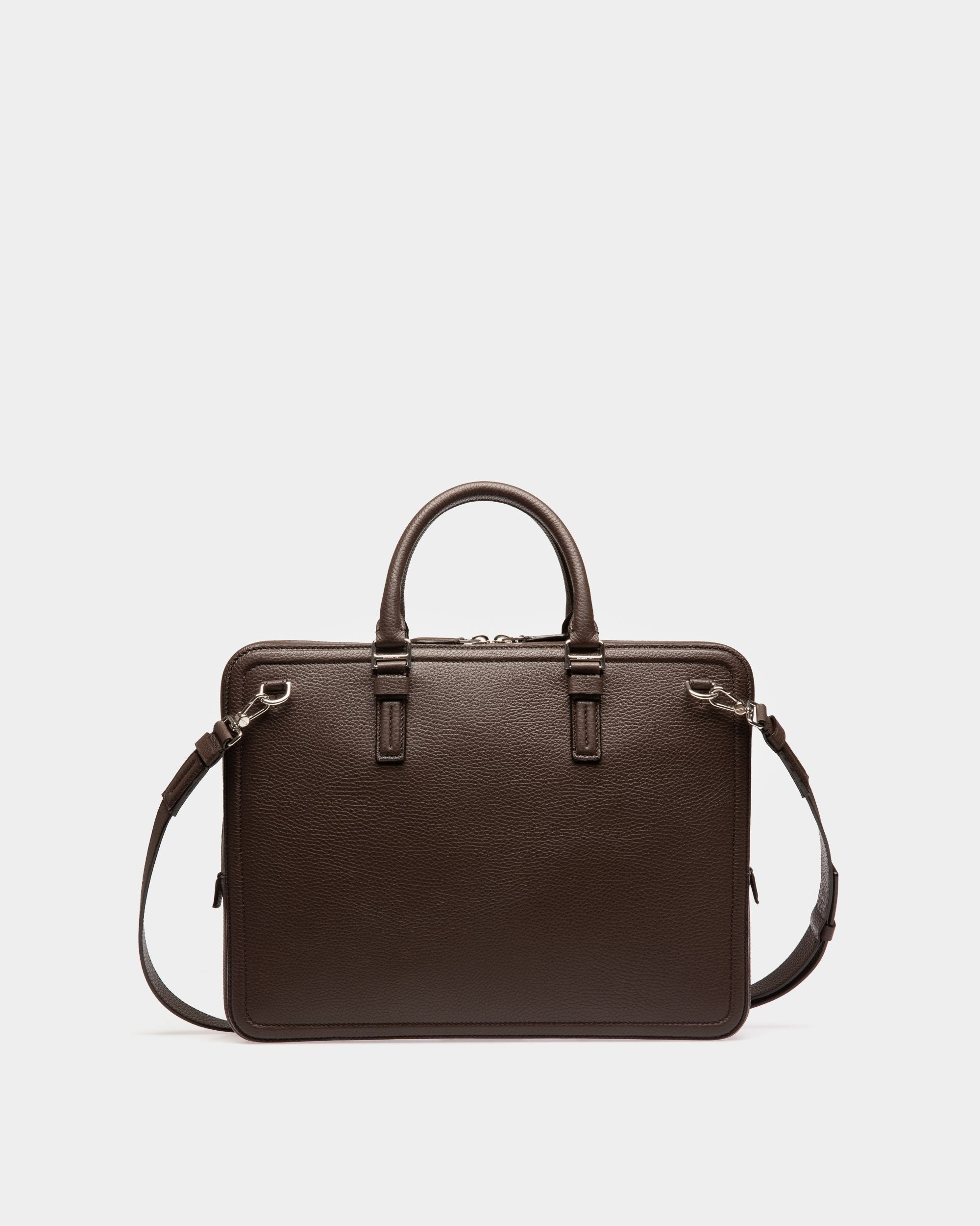 Sergy Sac Professionnel En Cuir Marron Ébène - Homme - Bally - 03