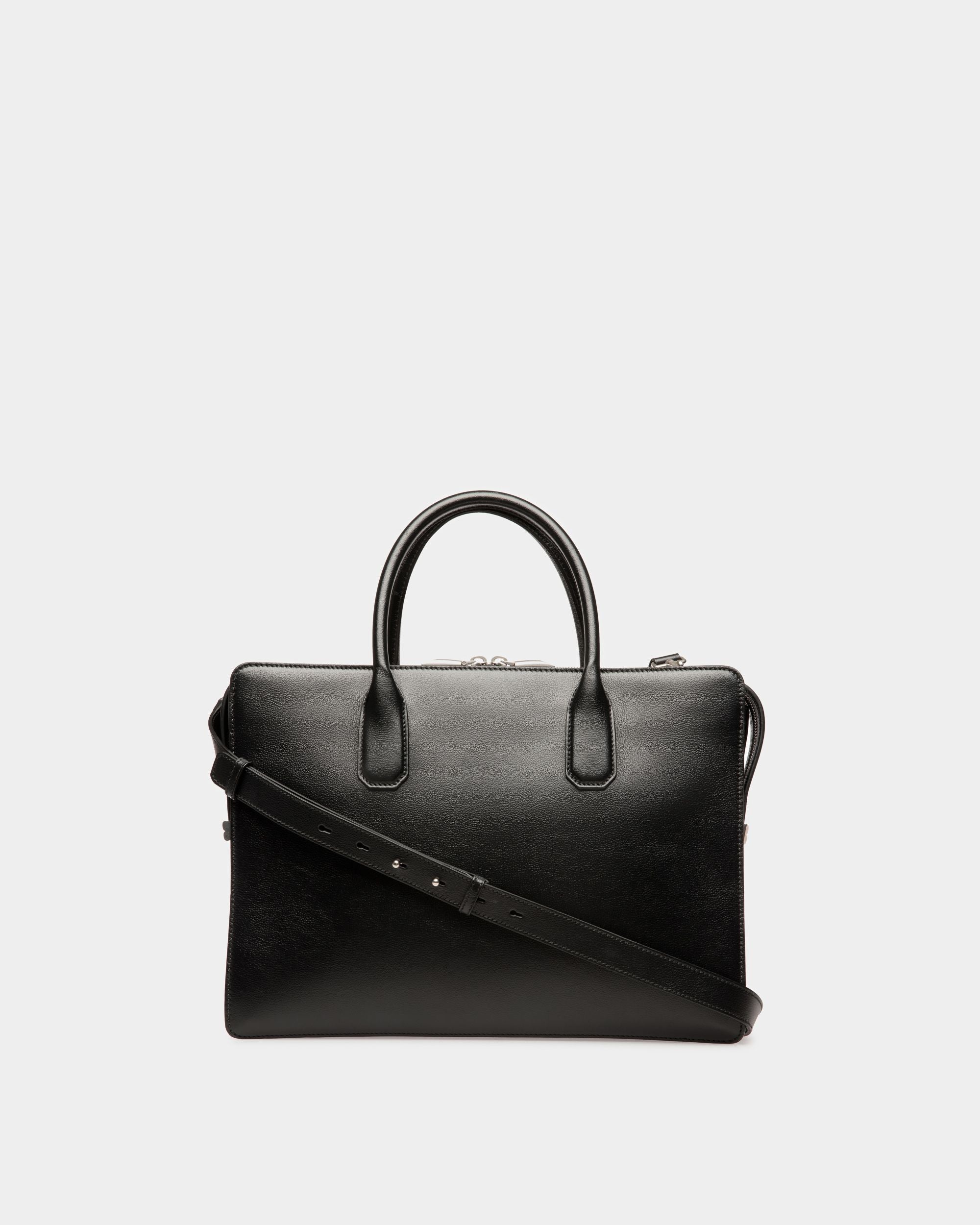 Sac Business Banque En Cuir Noir - Homme - Bally - 03