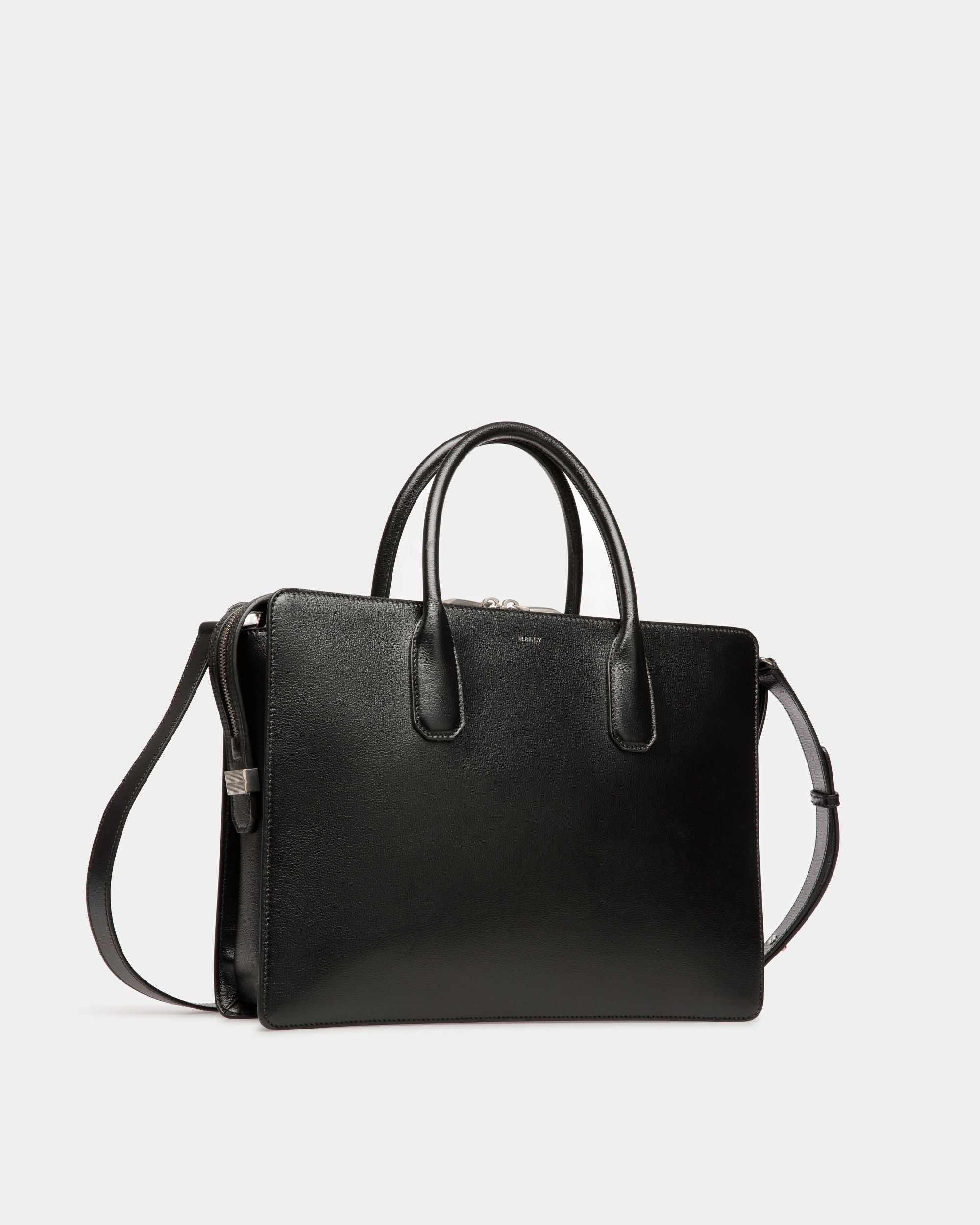 Sac Business Banque En Cuir Noir - Homme - Bally - 04