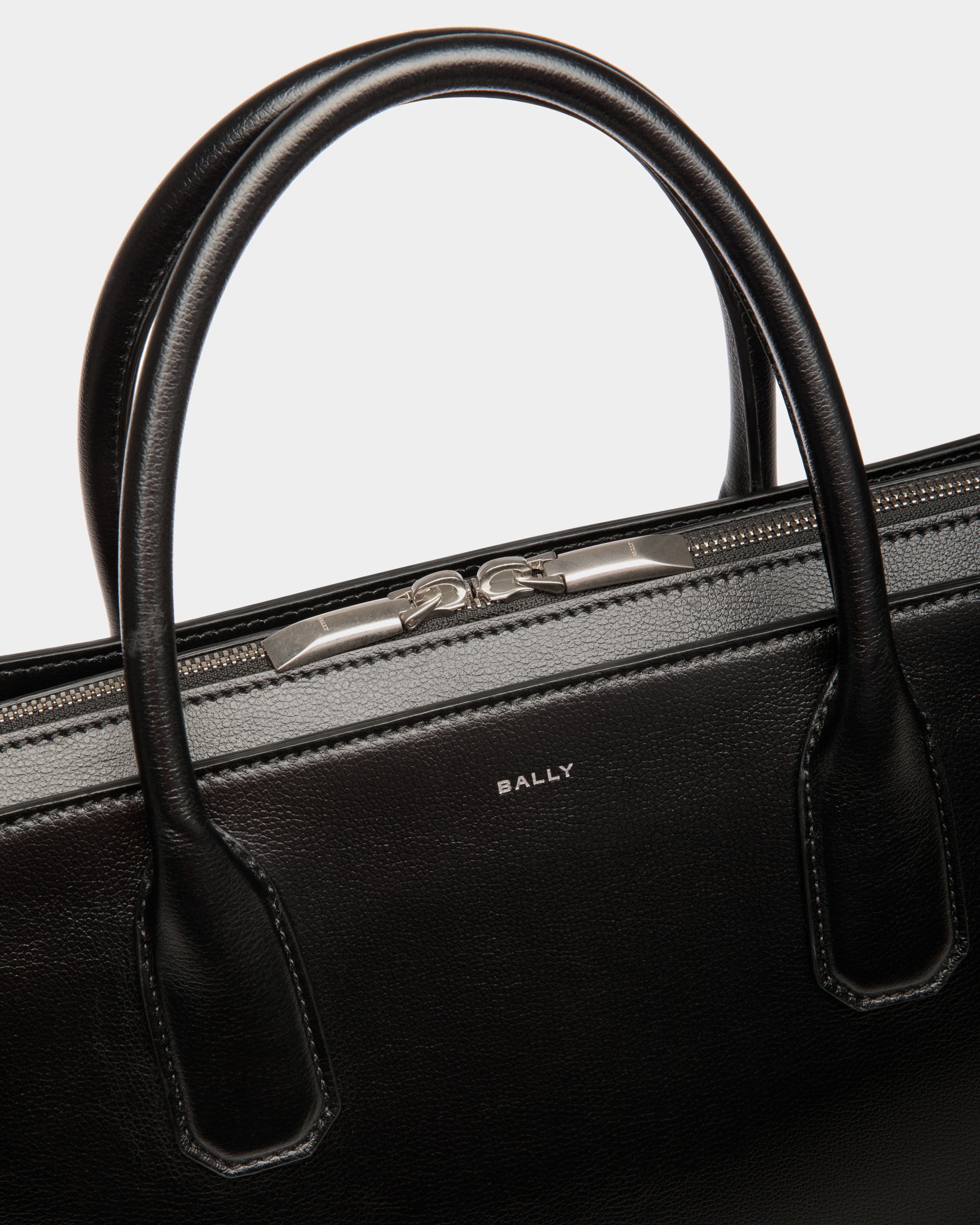 Sac Business Banque En Cuir Noir - Homme - Bally - 06