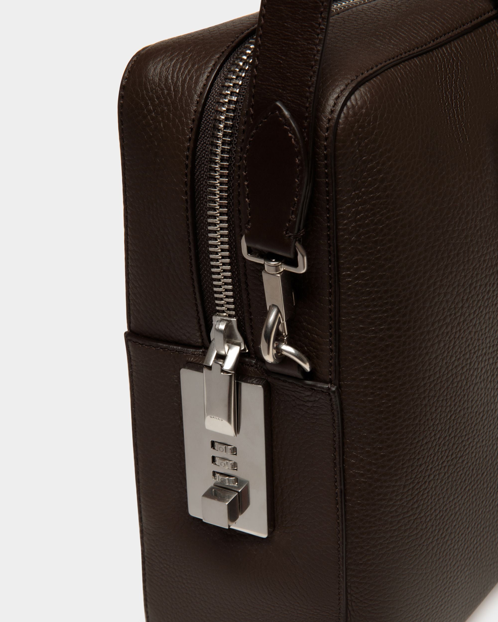 Cartable Lago En Cuir Marron - Homme - Bally - 04