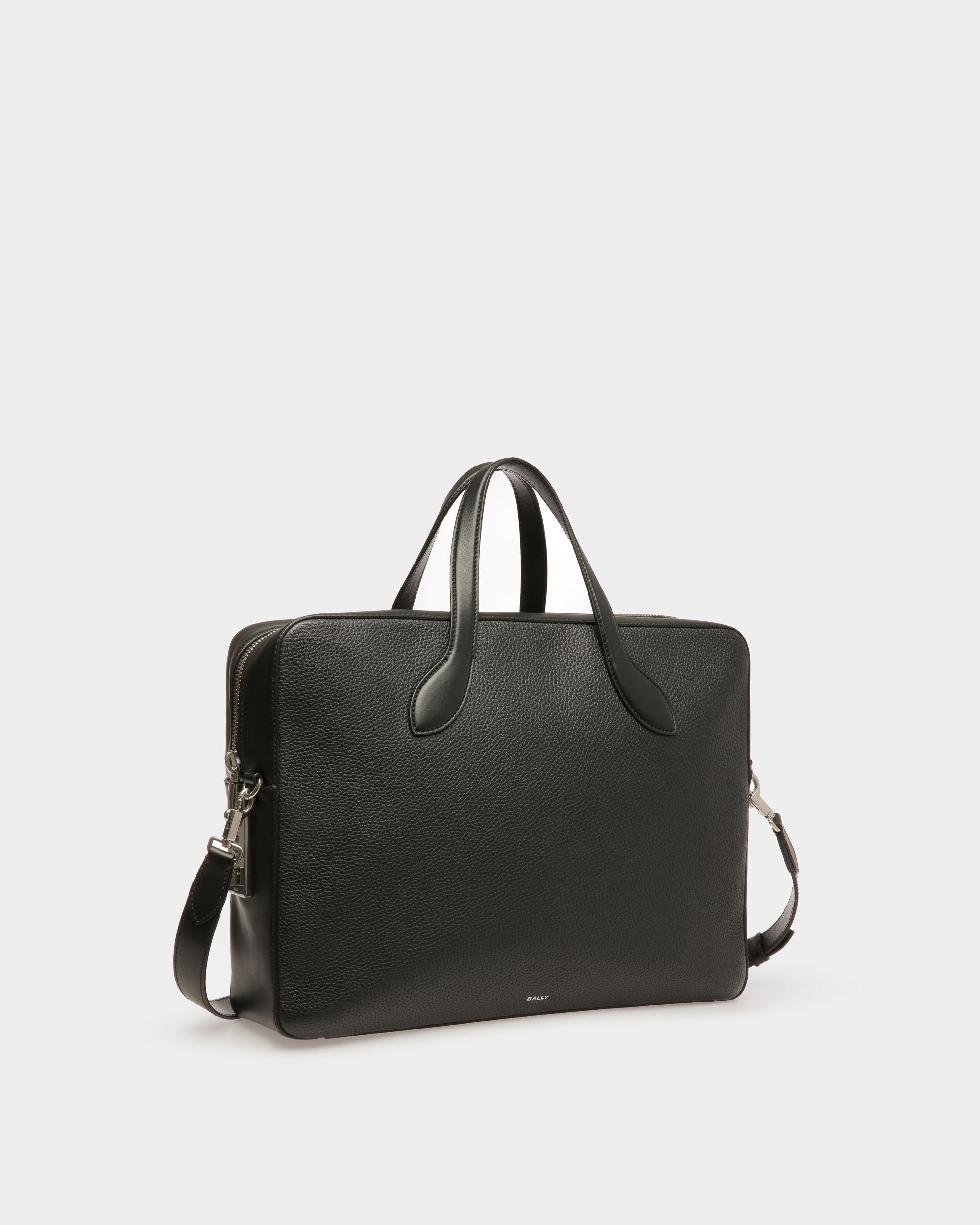 Cartable Lago En Cuir Noir - Homme - Bally - 04
