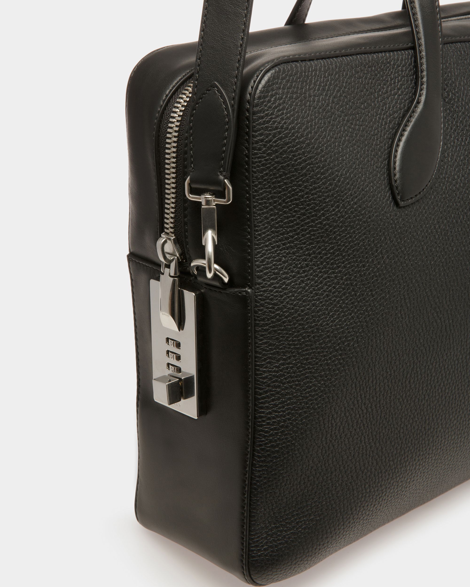 Cartable Lago En Cuir Noir - Homme - Bally - 06