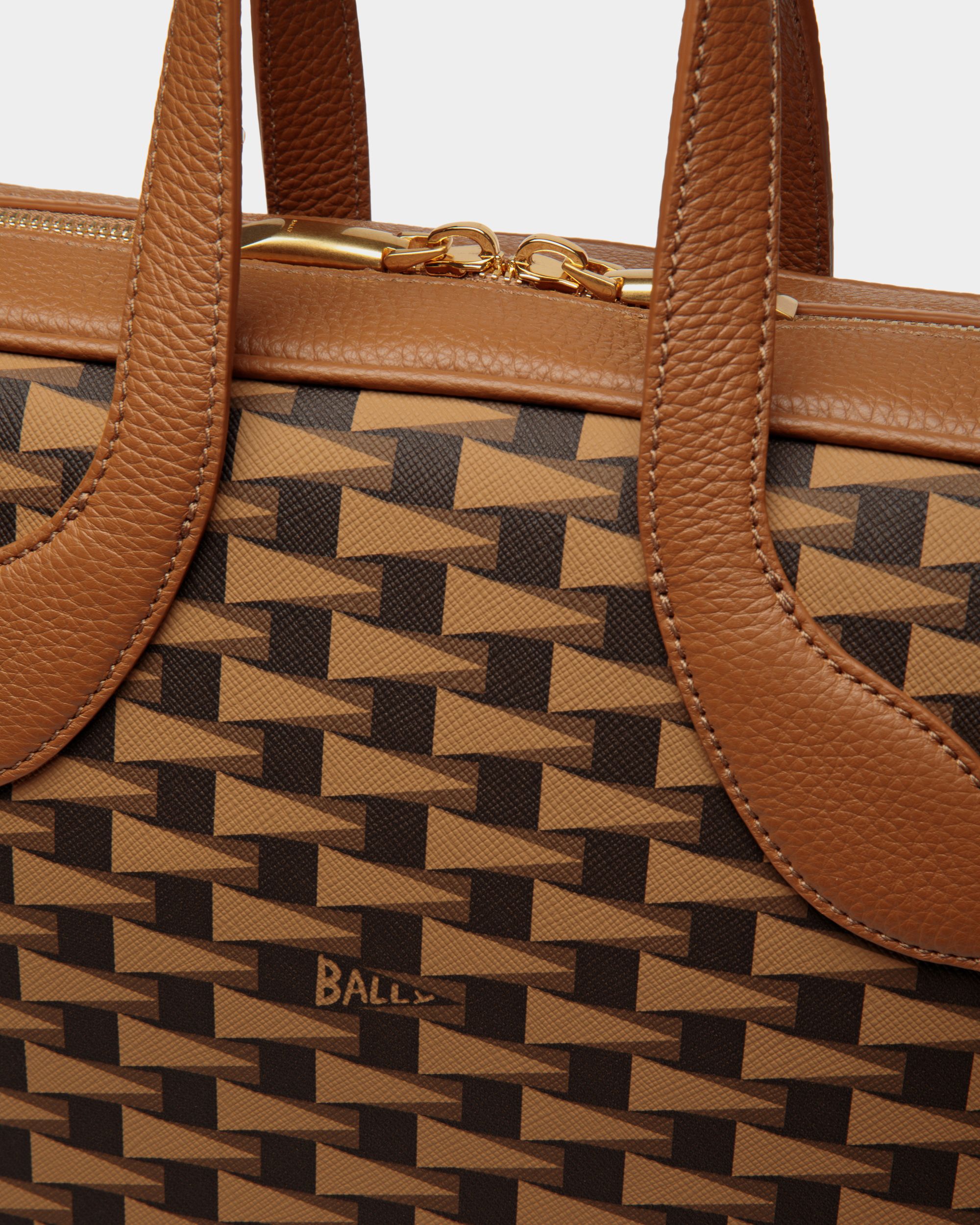 Cartable Pennant En Cuir Et TPU Couleur Sable - Homme - Bally - 05