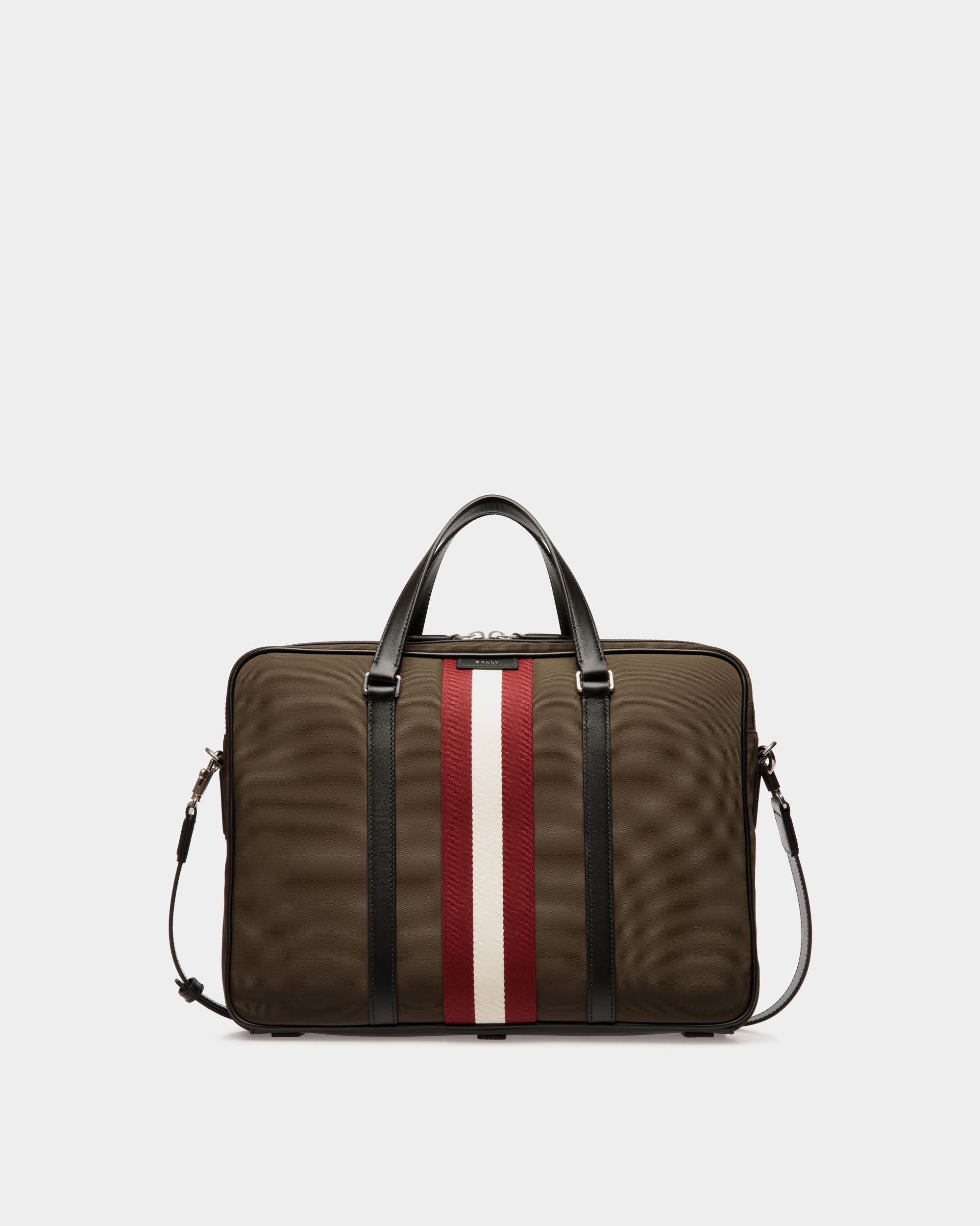 Cartable Code En Nylon Military Green - Homme - Bally - 01
