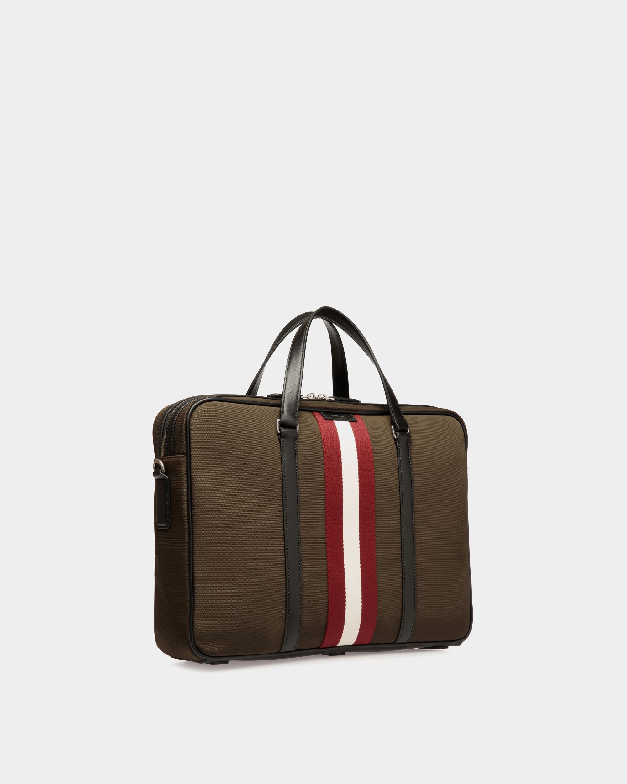 Cartable Code En Nylon Military Green - Homme - Bally - 03