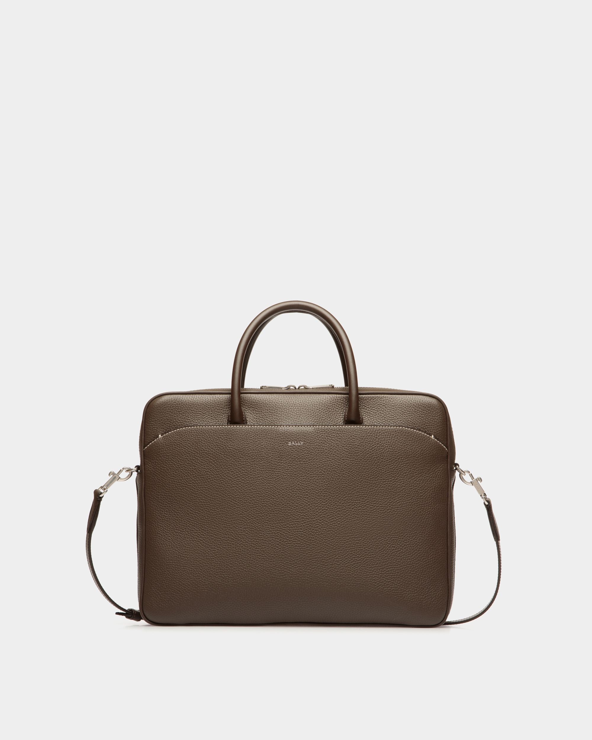 Cartable Oeden En Cuir Ebano - Homme - Bally - 01