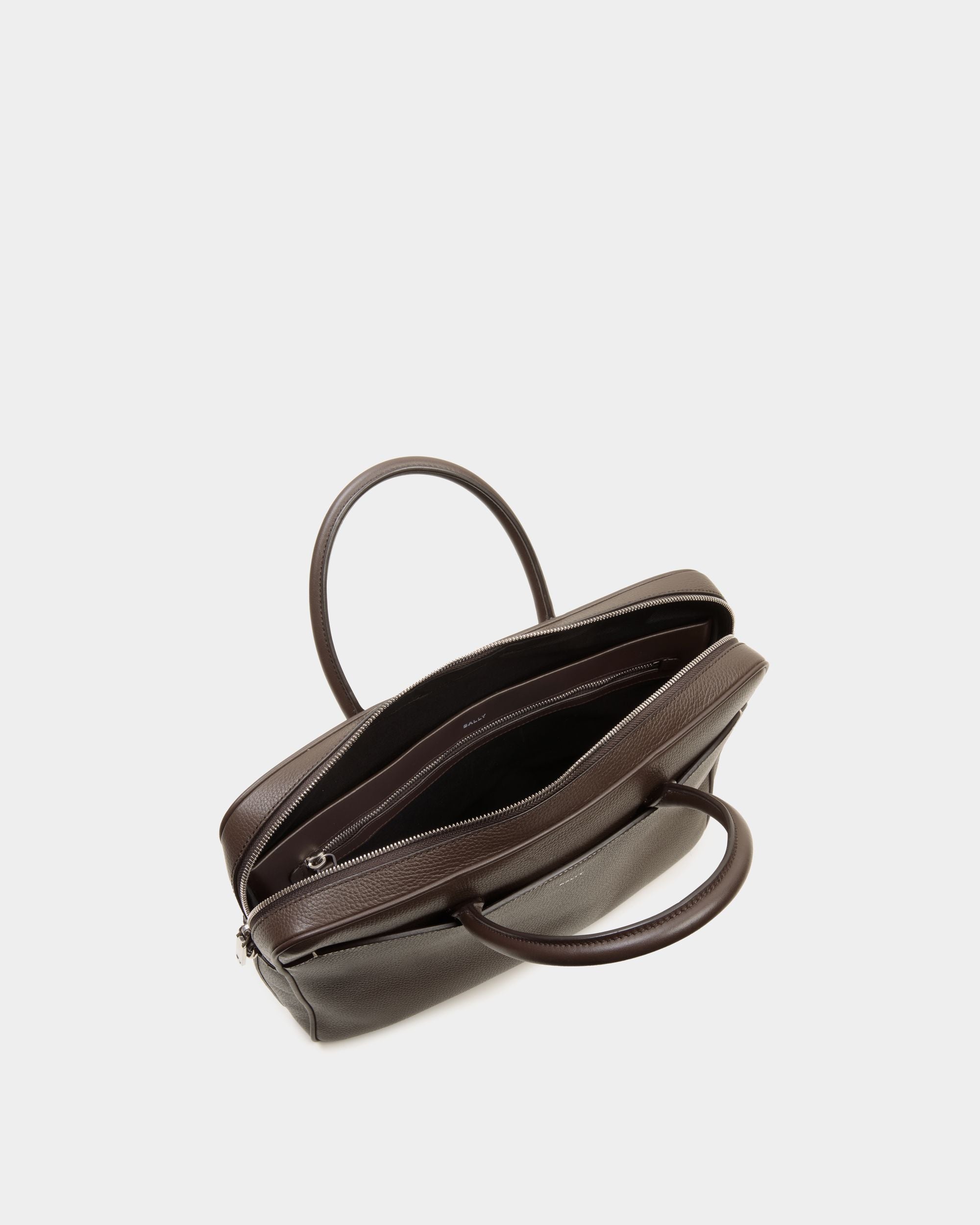 Cartable Oeden En Cuir Ebano - Homme - Bally - 05