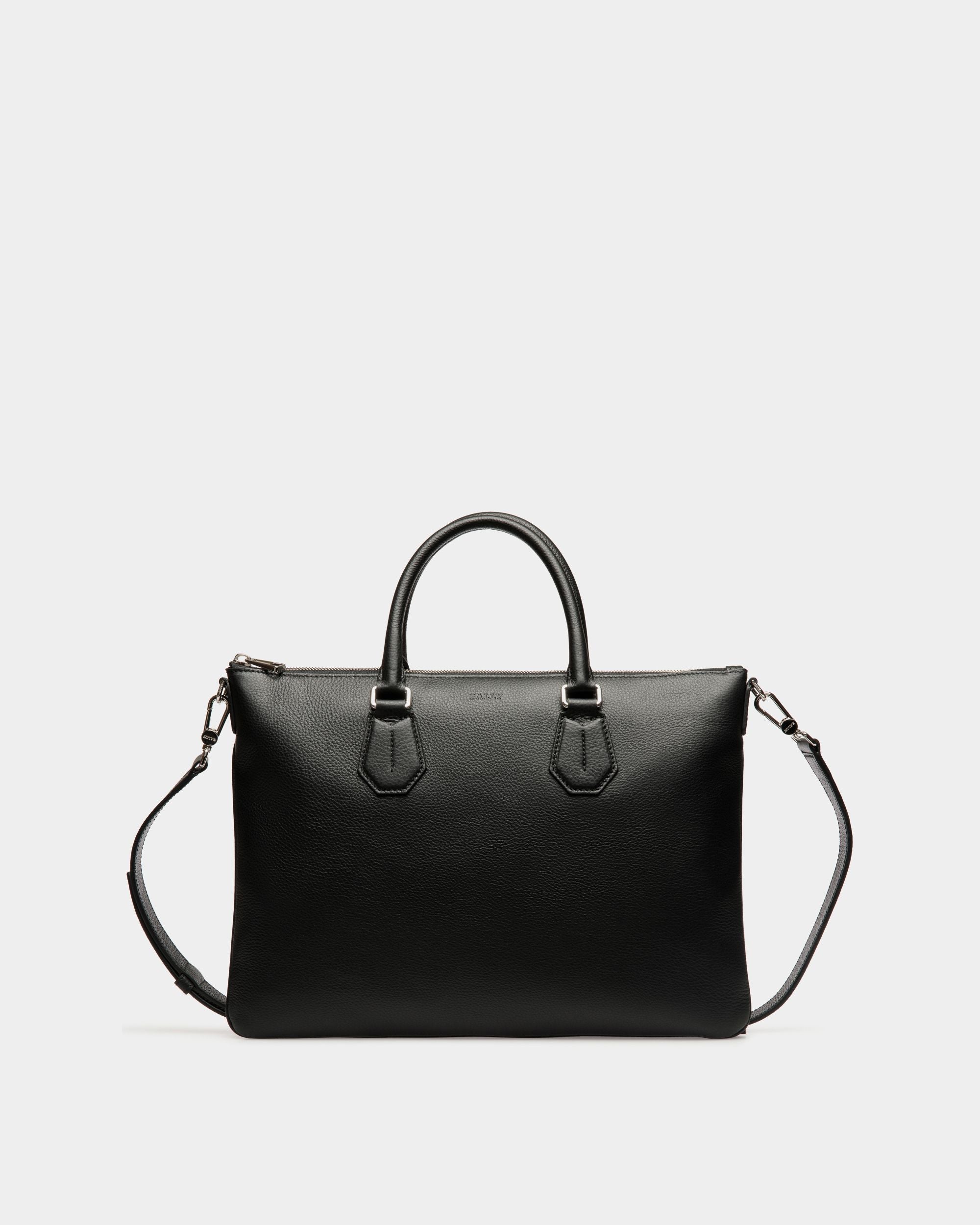 Business Bag In Black Leather - Homme - Bally - 01