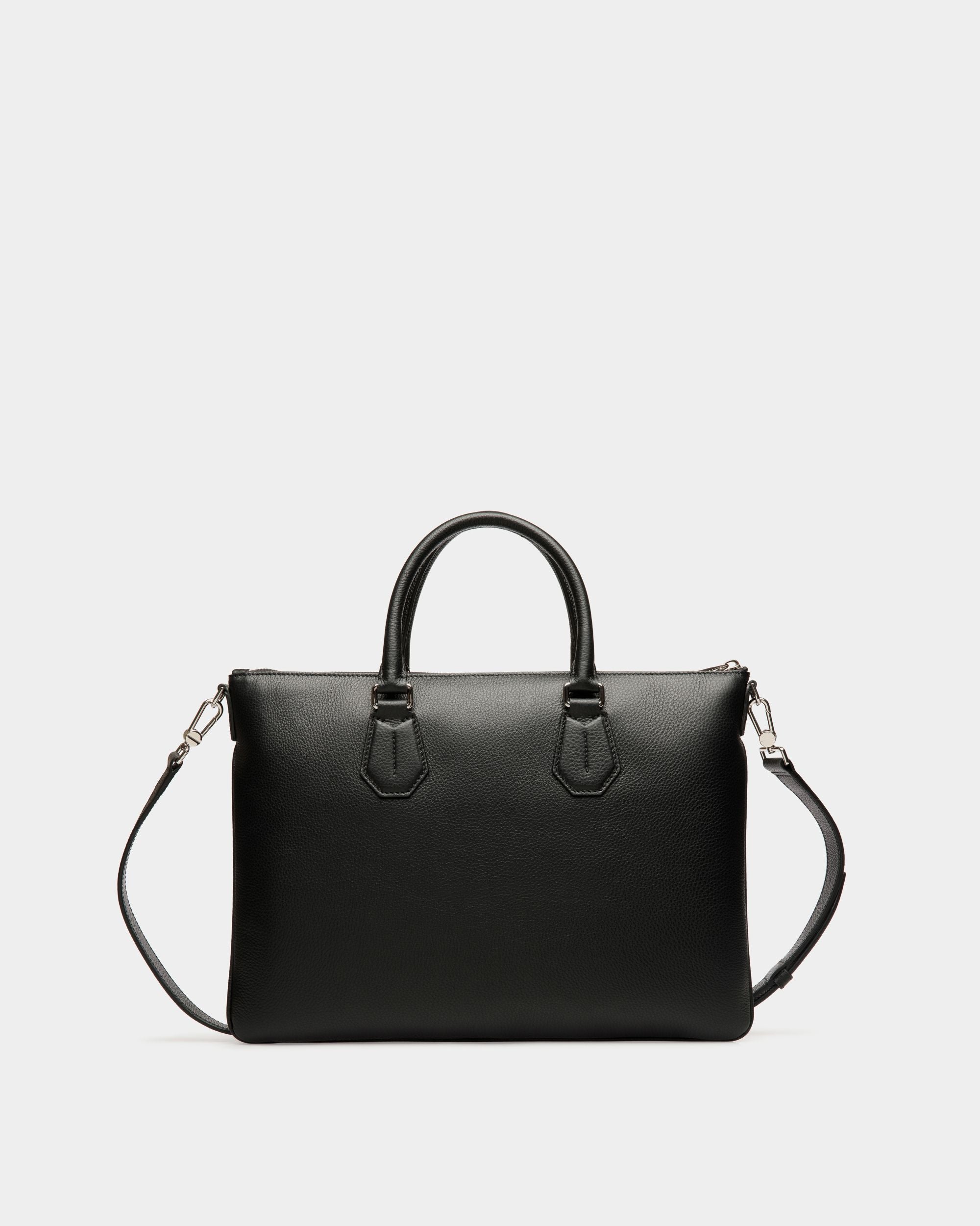Business Bag In Black Leather - Homme - Bally - 02