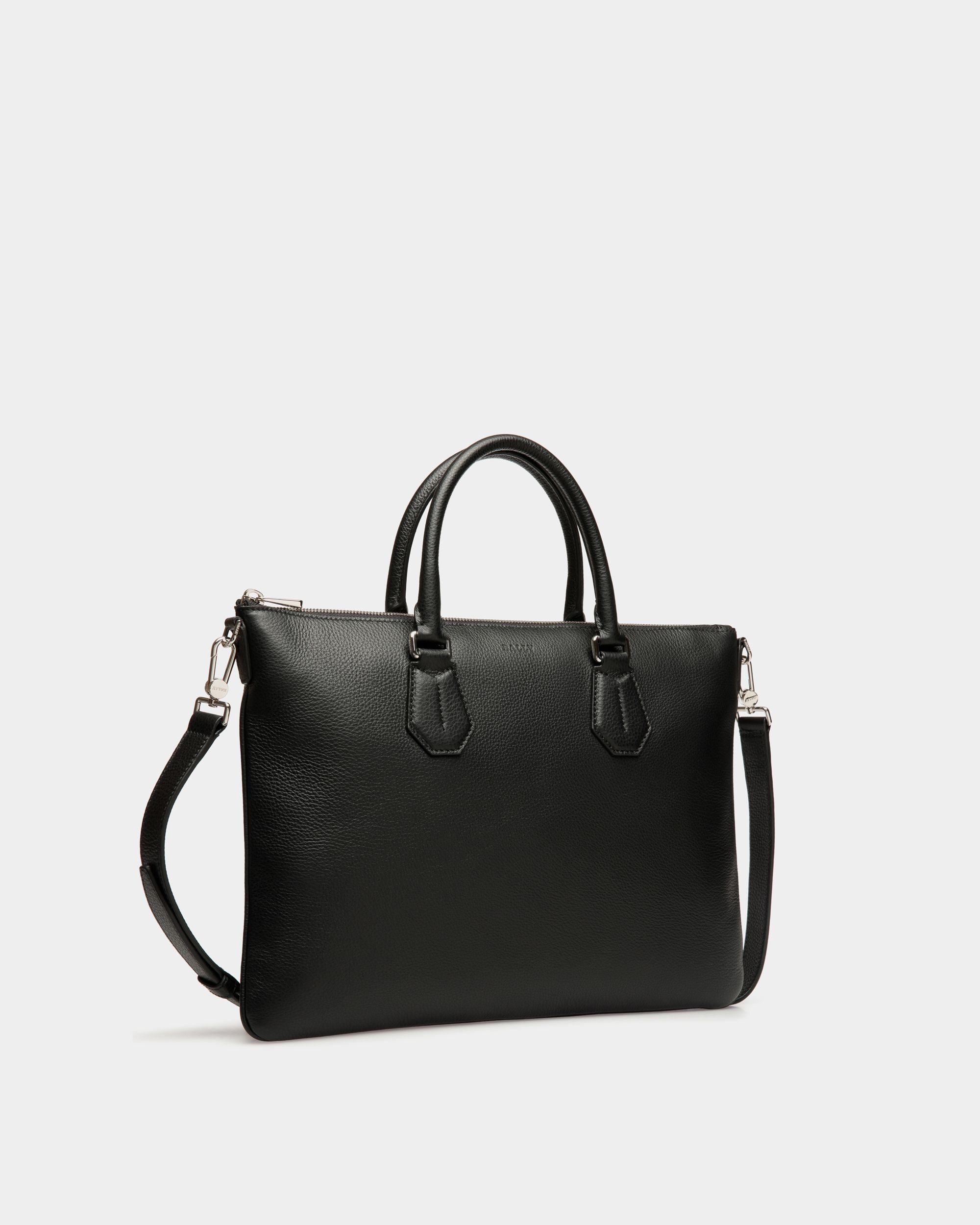 Business Bag In Black Leather - Homme - Bally - 03