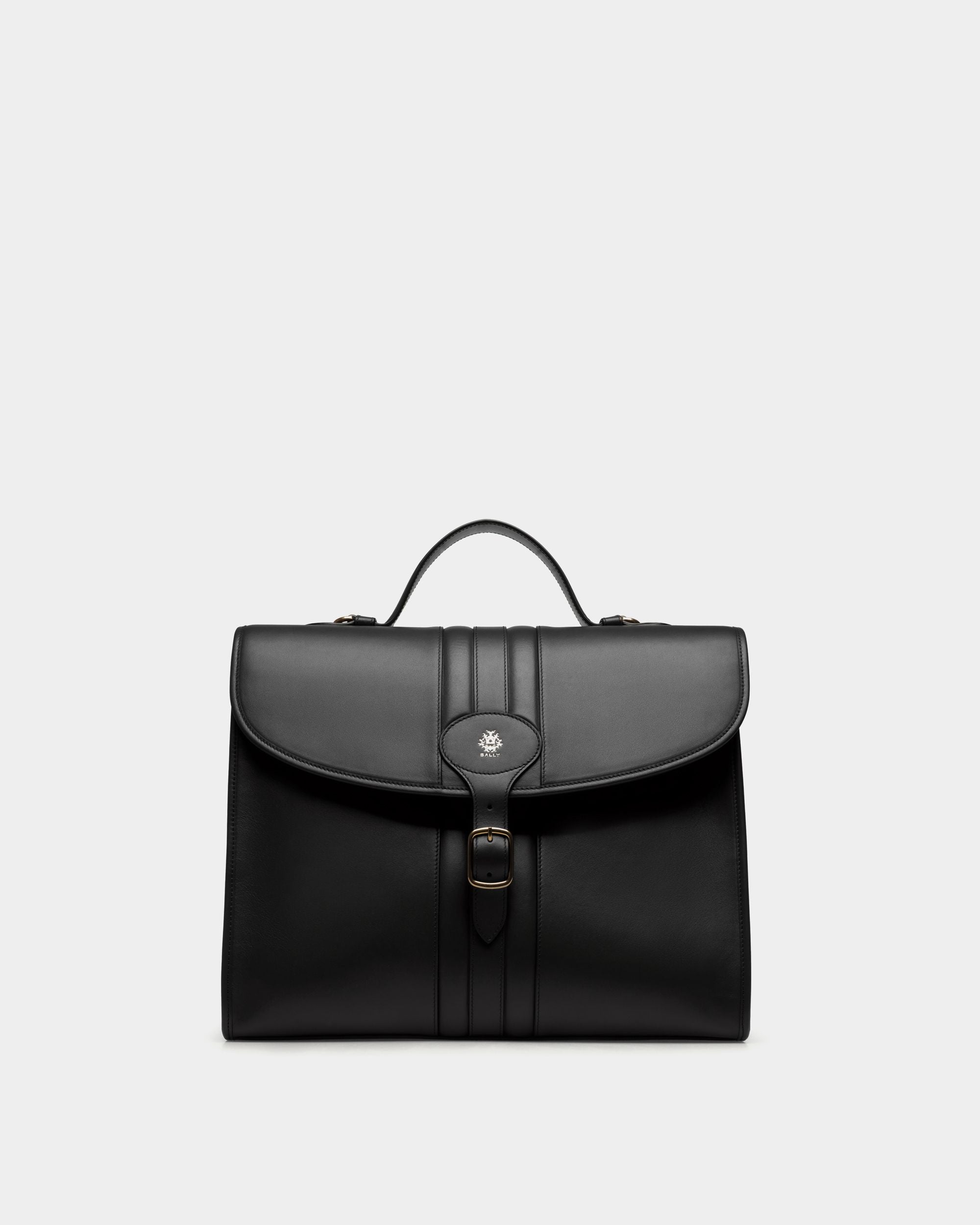 Cartable Beckett En Cuir Noir - Homme - Bally - 01