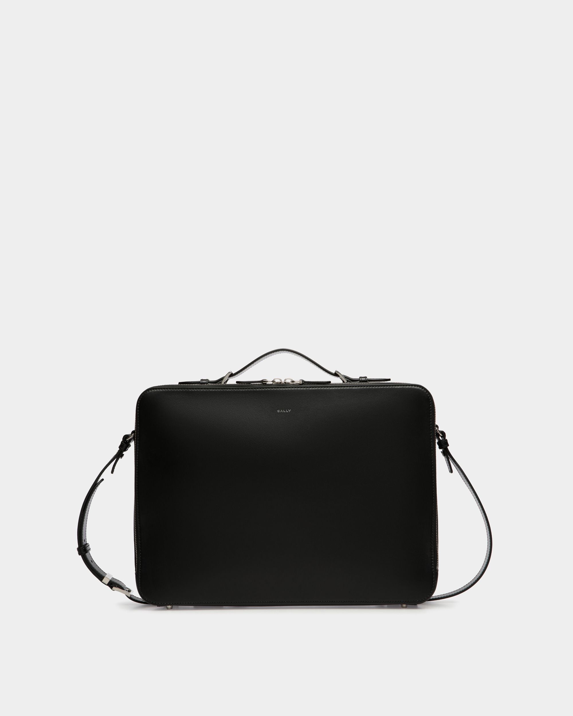 Cartable Deco En Cuir Noir - Homme - Bally - 01