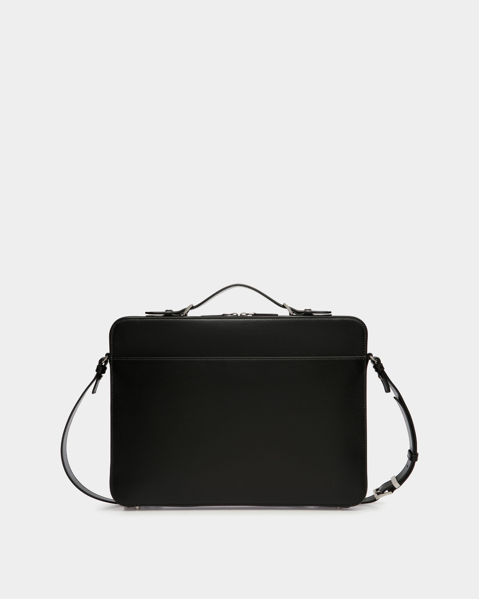 Cartable Deco En Cuir Noir - Homme - Bally - 02