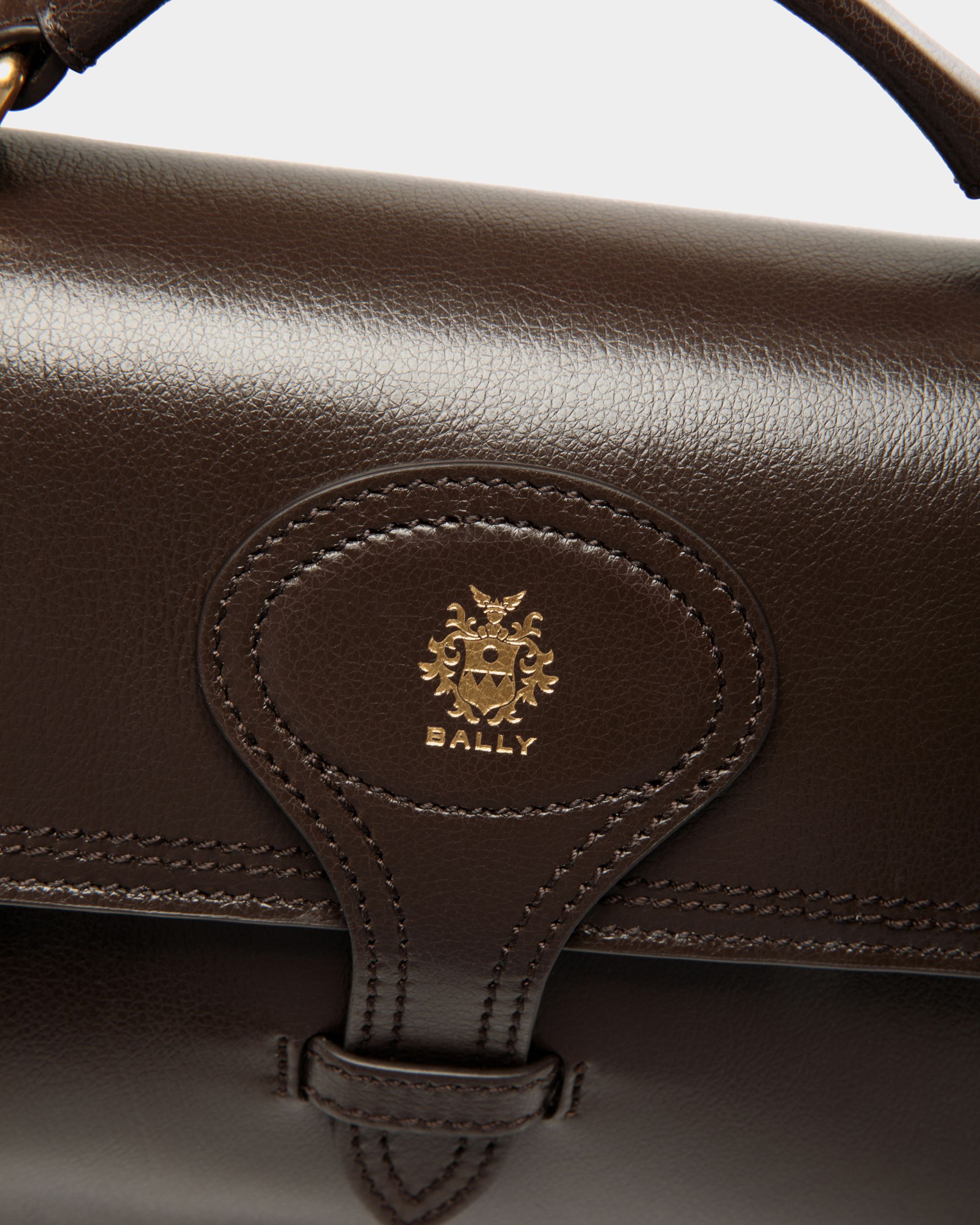 Sac À Bandoulière Beckett En Cuir Ebano - Homme - Bally - 05