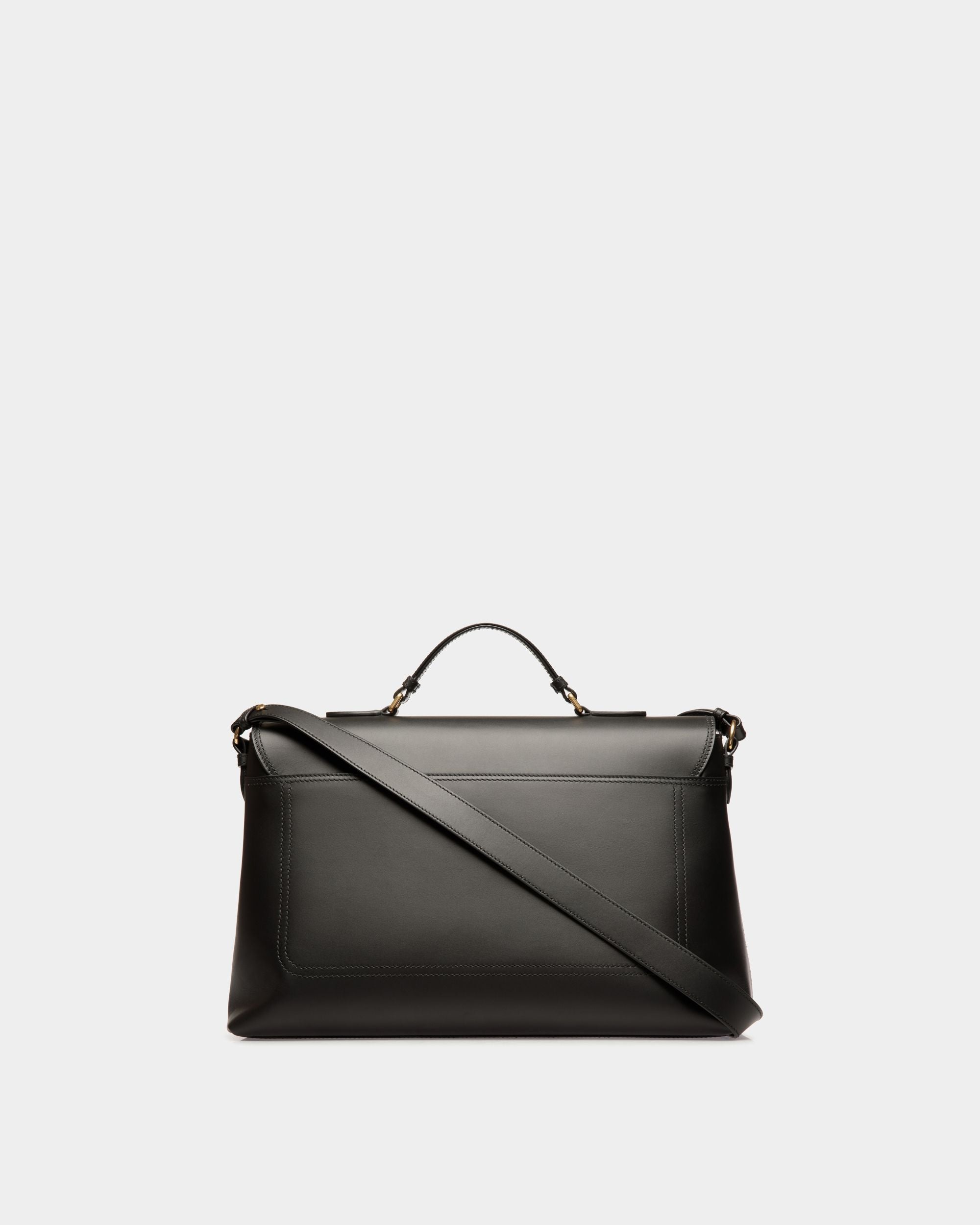 Sac À Bandoulière Ray En Cuir Noir - Homme - Bally - 02