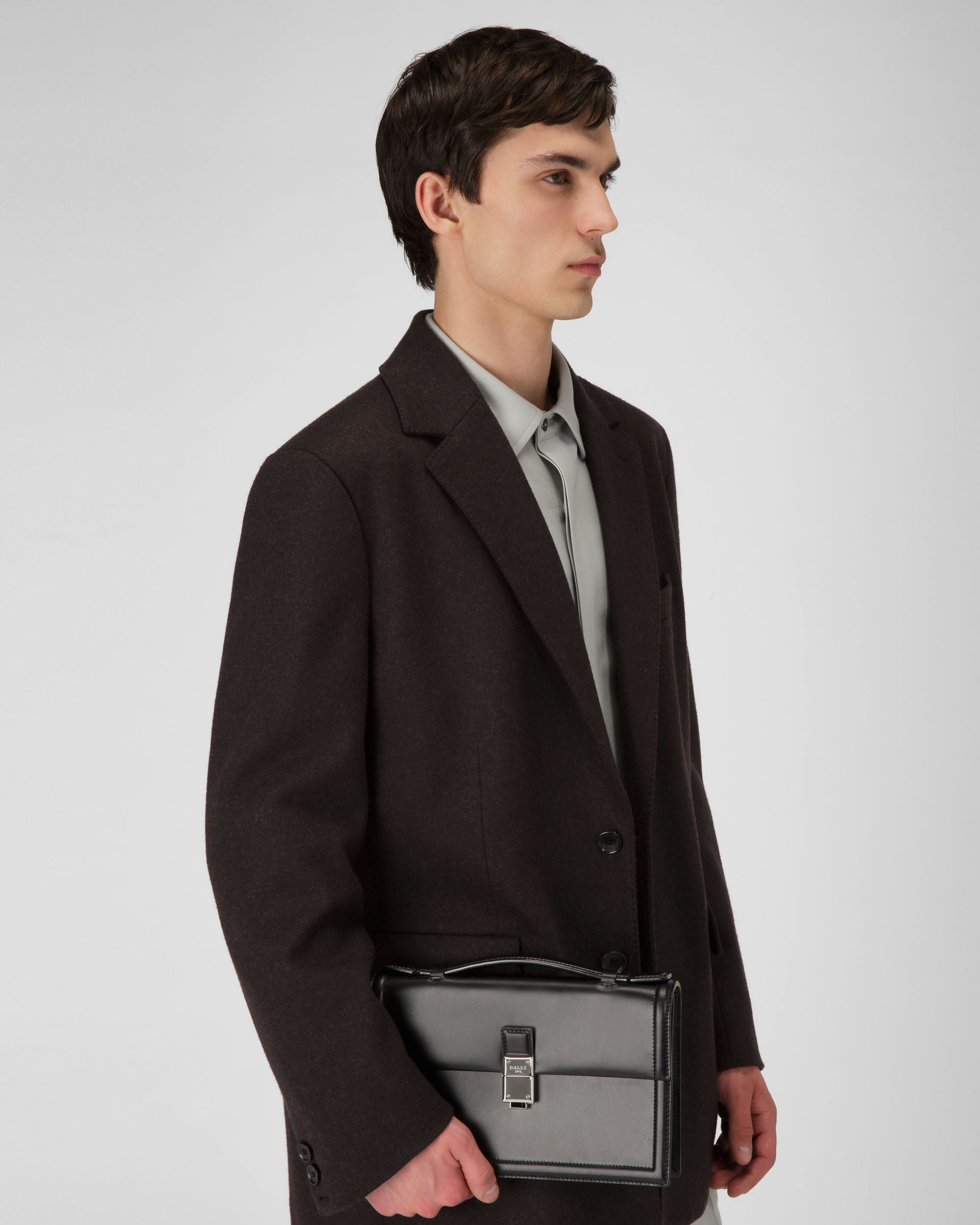 Scrinio Sac Bandoulière En Cuir Noir - Homme - Bally - 02