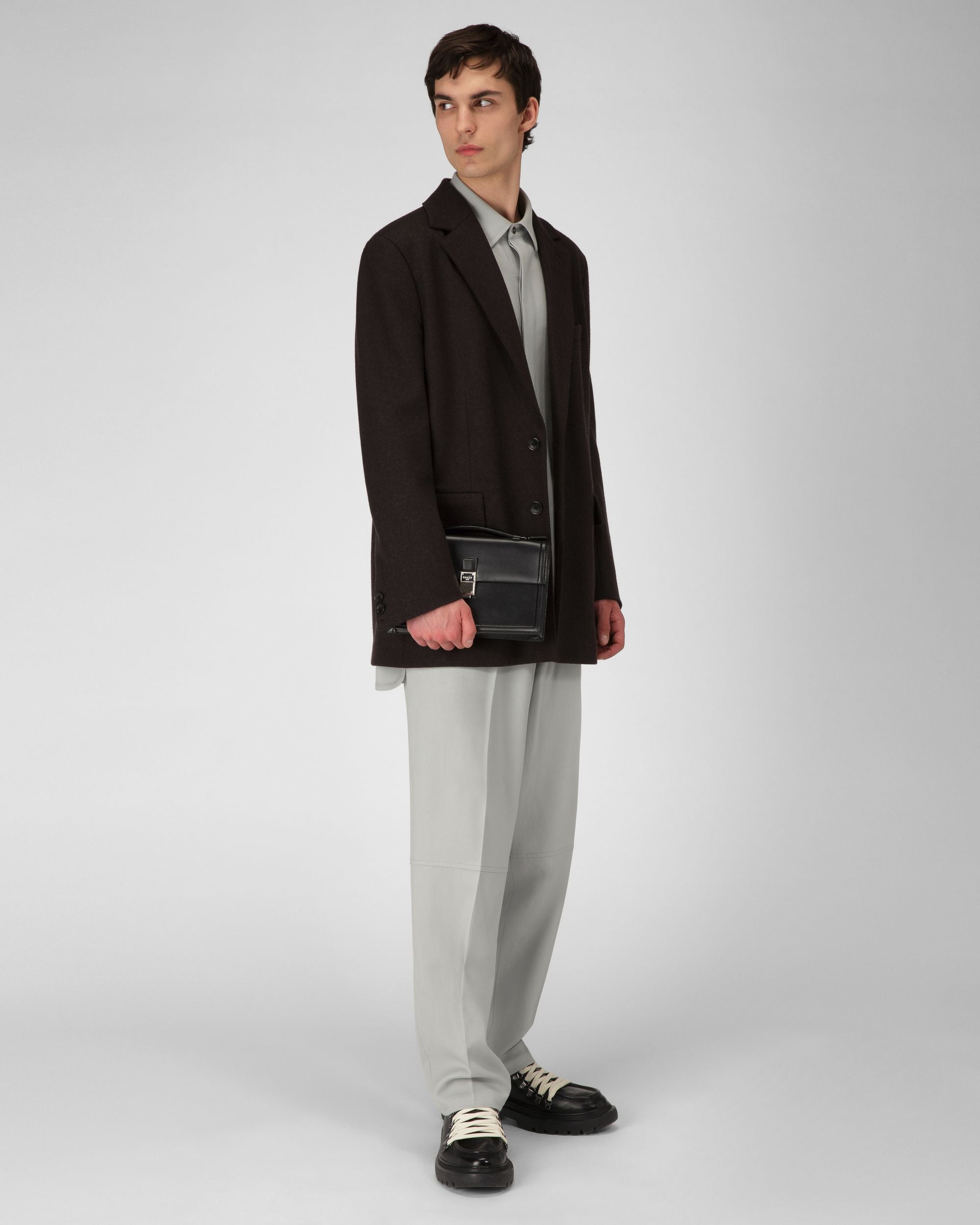 Scrinio Sac Bandoulière En Cuir Noir - Homme - Bally - 05