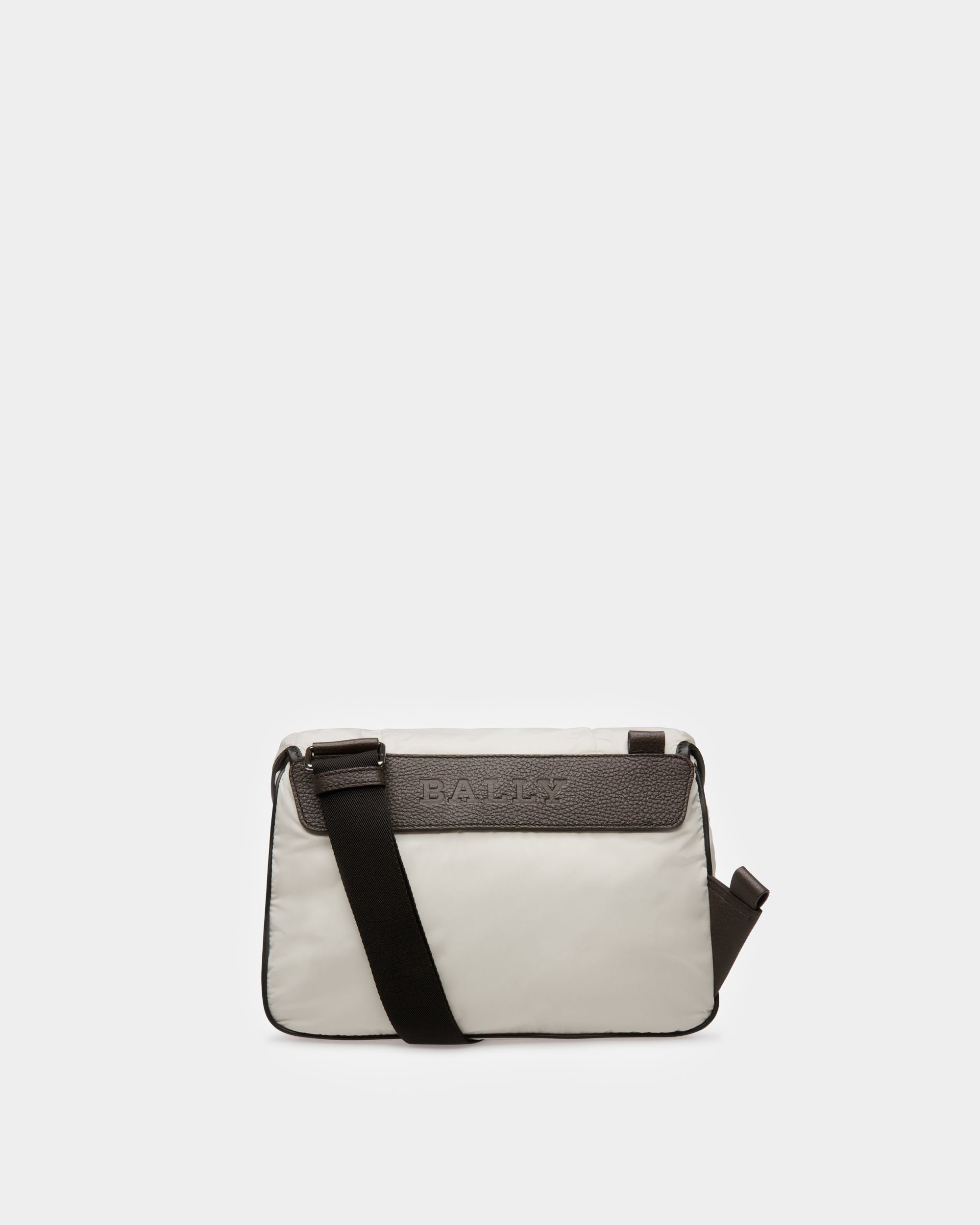 Borissey Sac Messager En Mélange De Nylon Recyclé Blanc Poensiéreux - Homme - Bally - 03