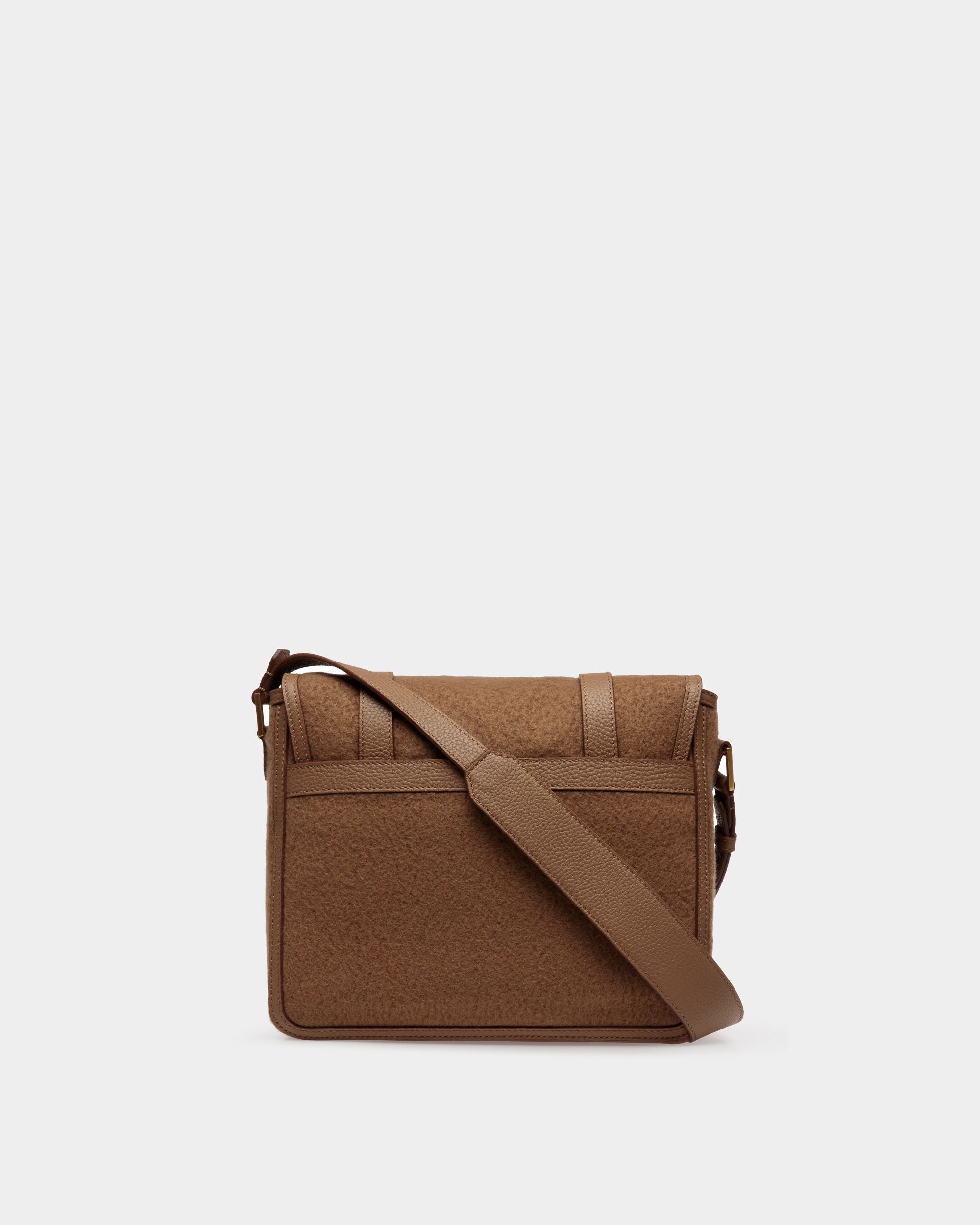Sac Messenger Gare En Tissu Et Cuir Camel - Homme - Bally - 02