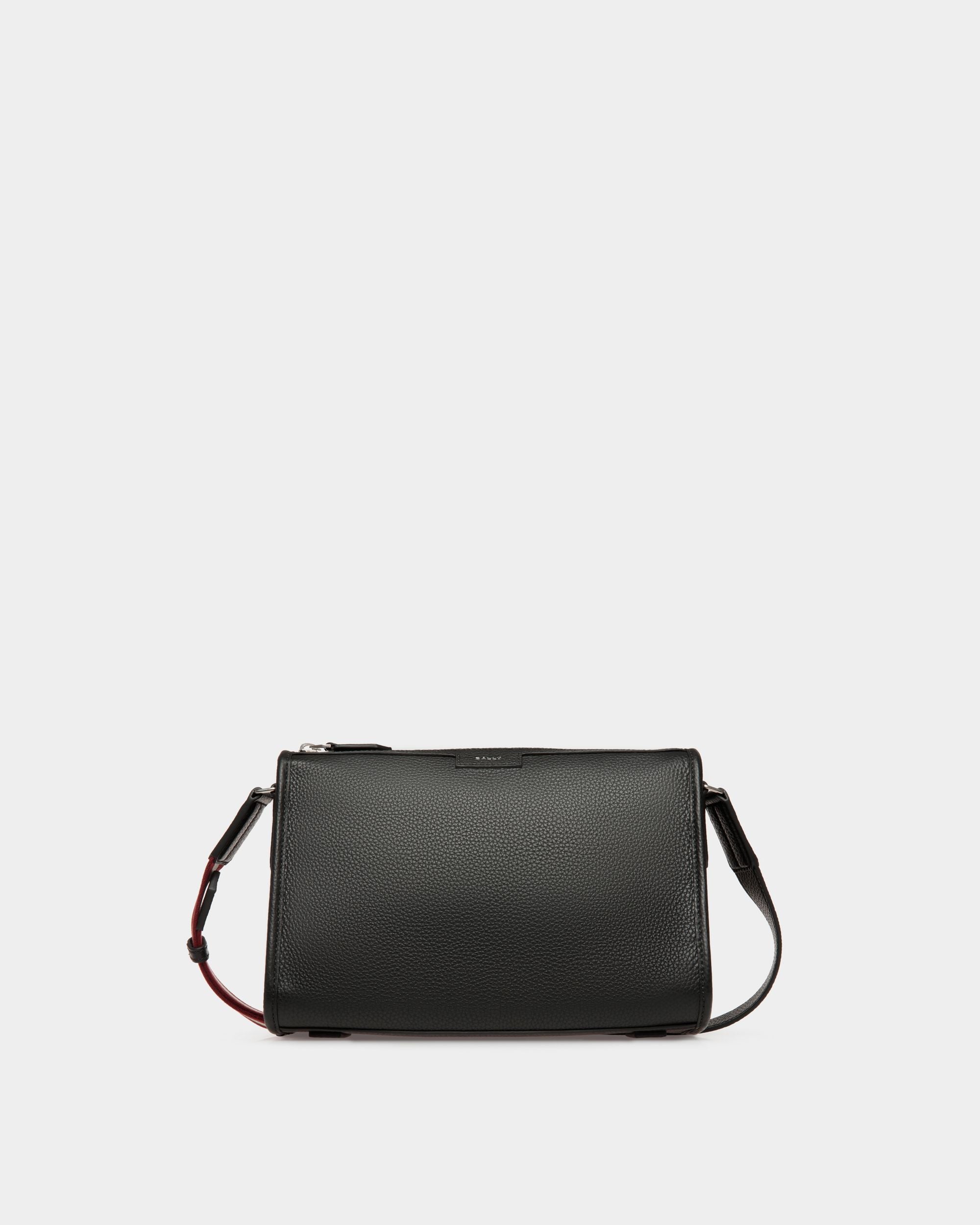 Petit Sac Messenger Code En Cuir Grainé Noir - Homme - Bally - 01