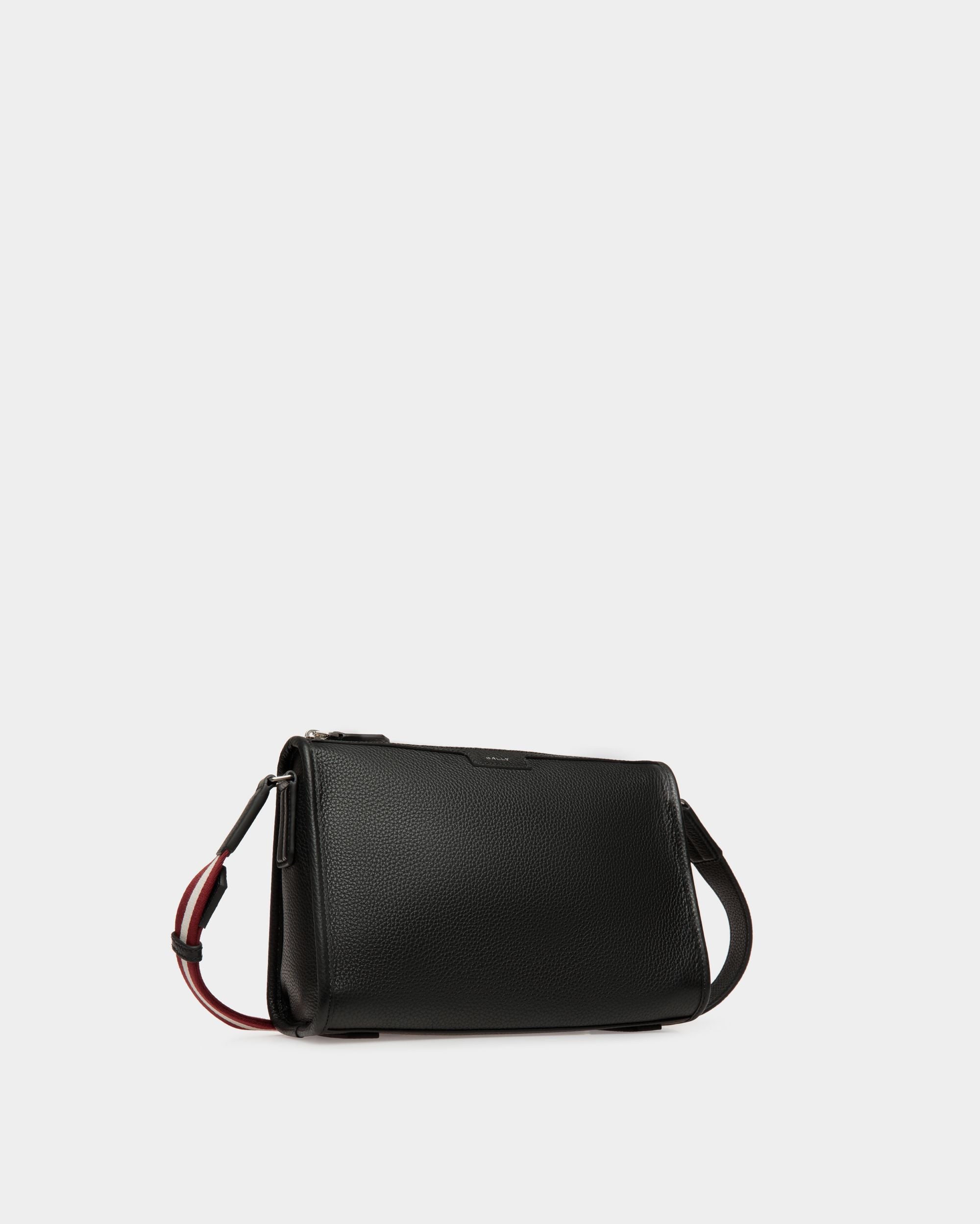 Petit Sac Messenger Code En Cuir Grainé Noir - Homme - Bally - 03