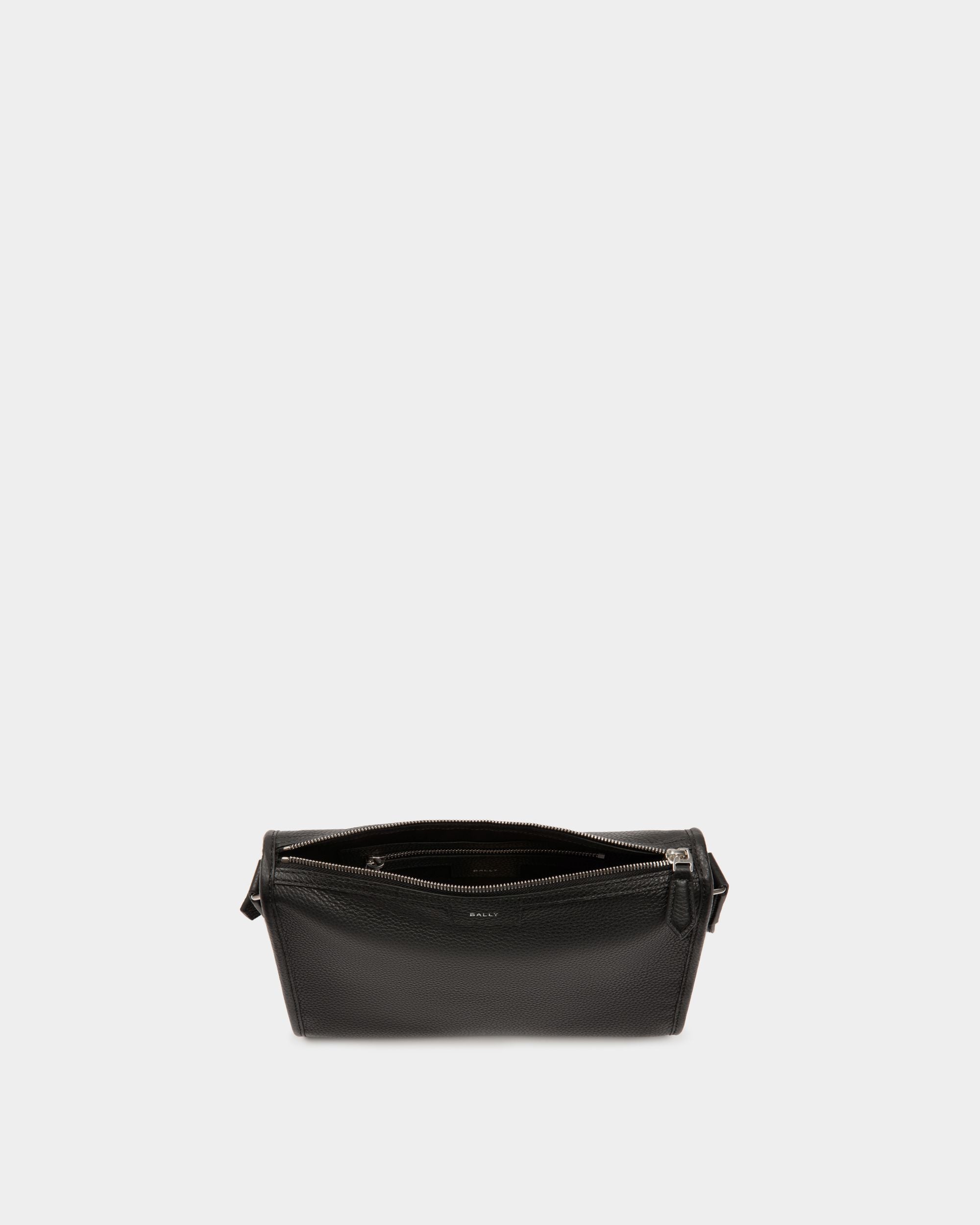 Petit Sac Messenger Code En Cuir Grainé Noir - Homme - Bally - 04