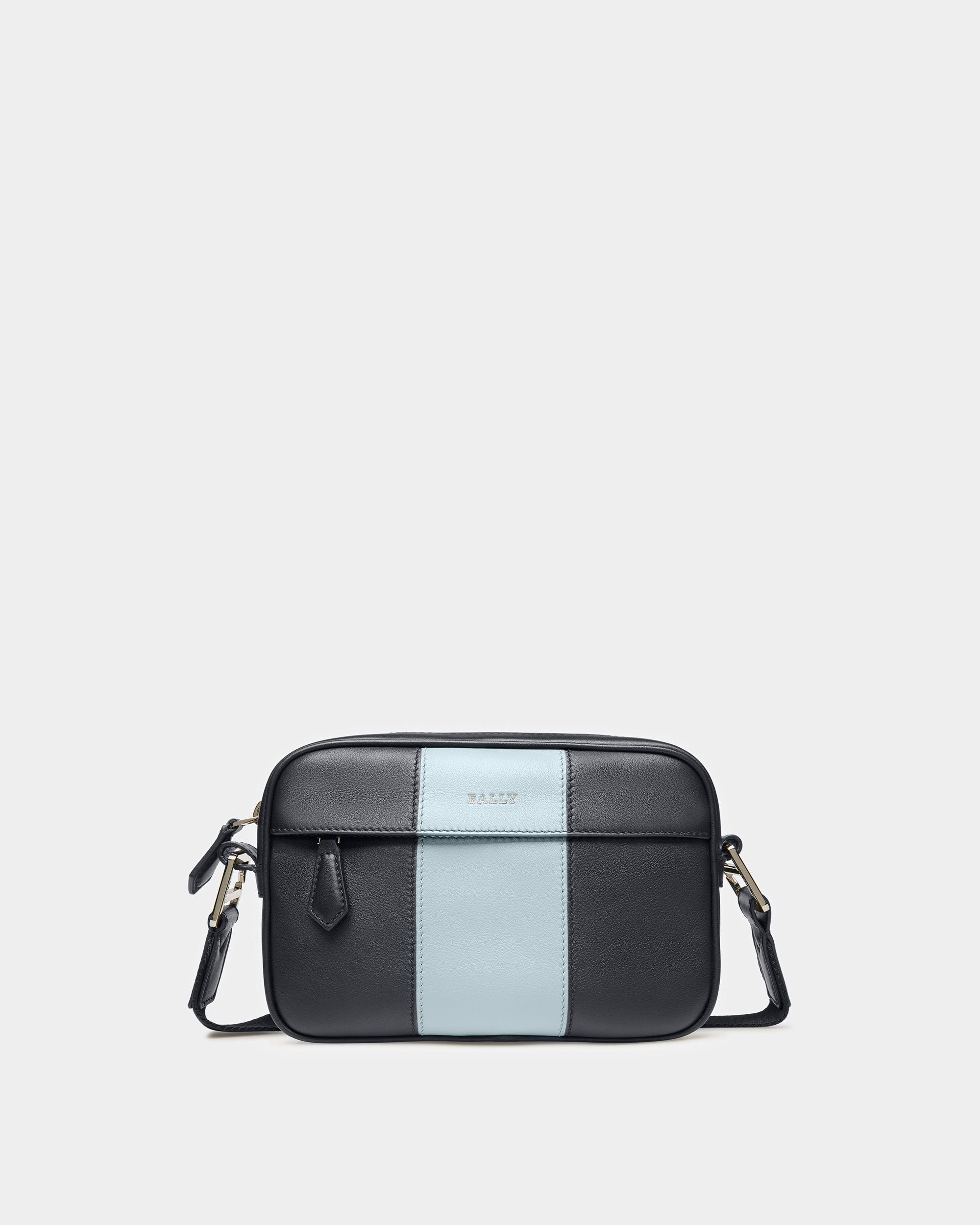 Hal Sac À Bandoulière En Cuir Bleu Nuit Et Bleu Clair - Homme - Bally - 01