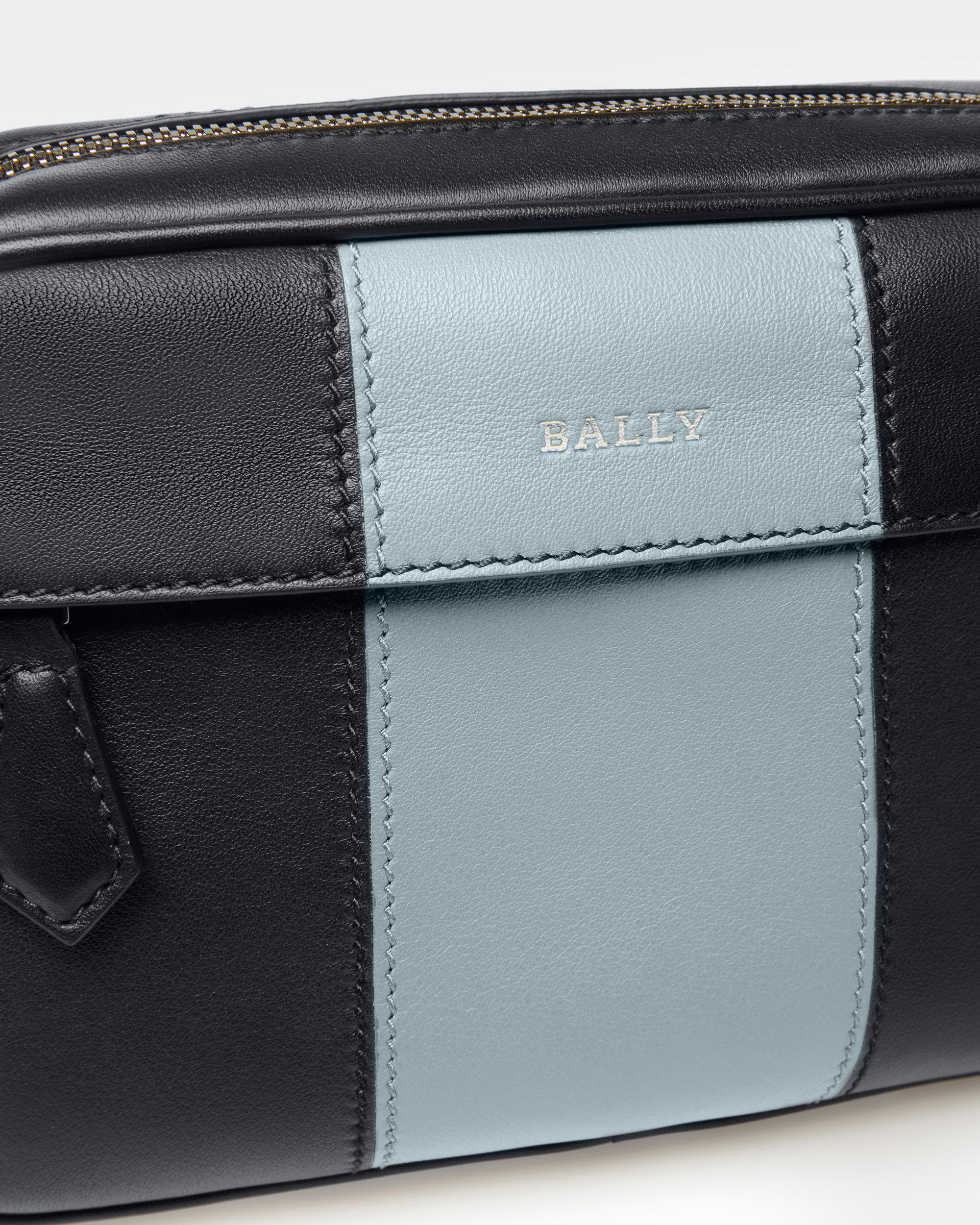 Hal Sac À Bandoulière En Cuir Bleu Nuit Et Bleu Clair - Homme - Bally - 05