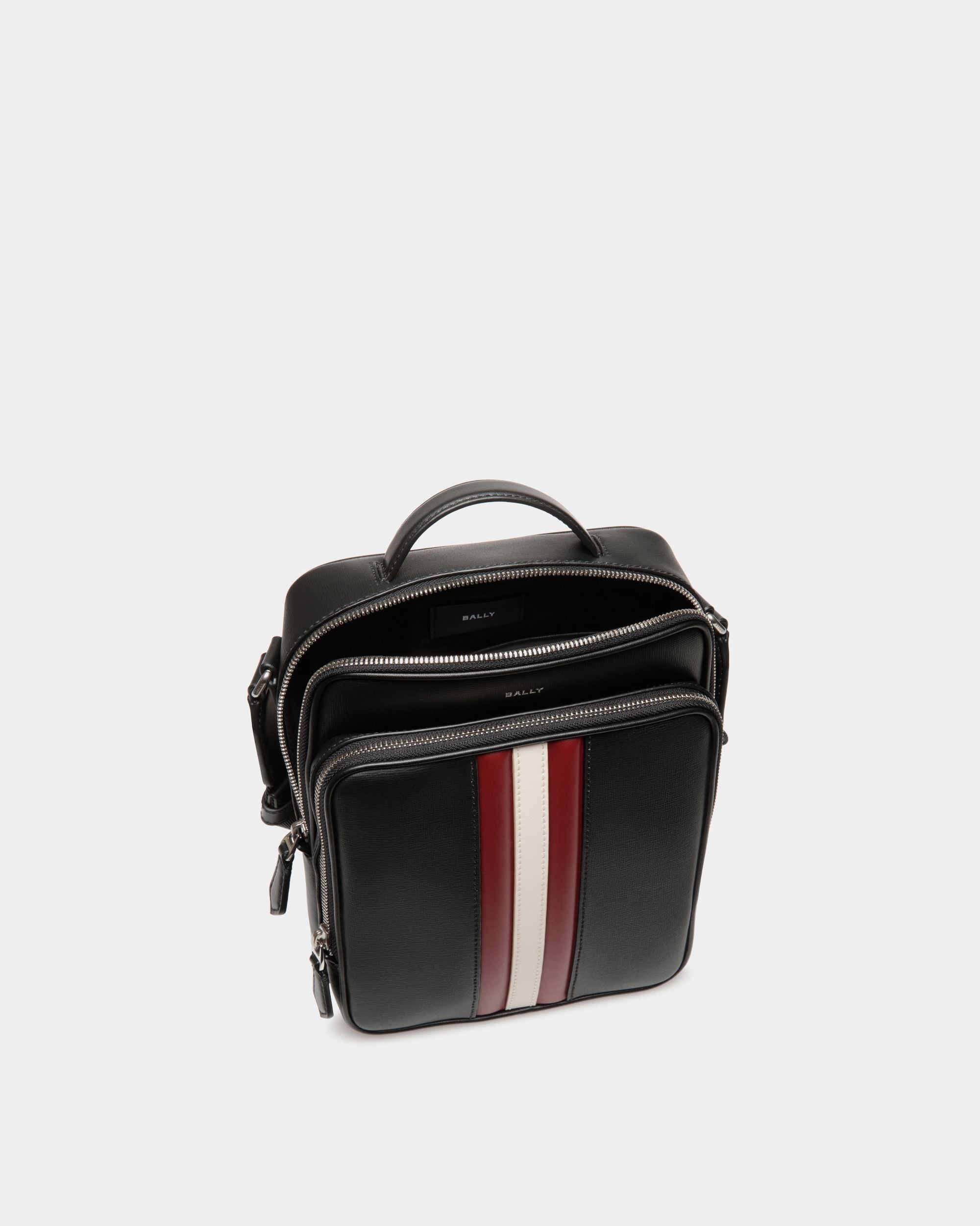 Sac À Bandoulière Mythos En Cuir Recyclé Noir - Homme - Bally - 04
