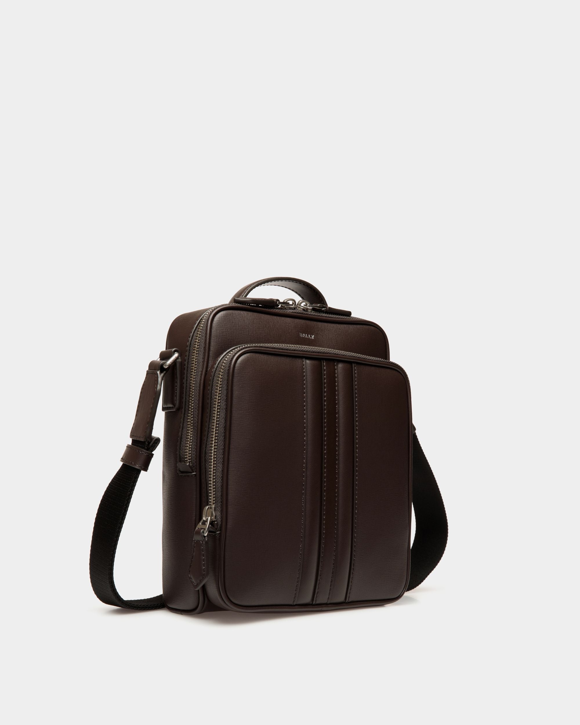 Sac À Bandoulière Mythos En Cuir Recyclé Ebano - Homme - Bally - 03