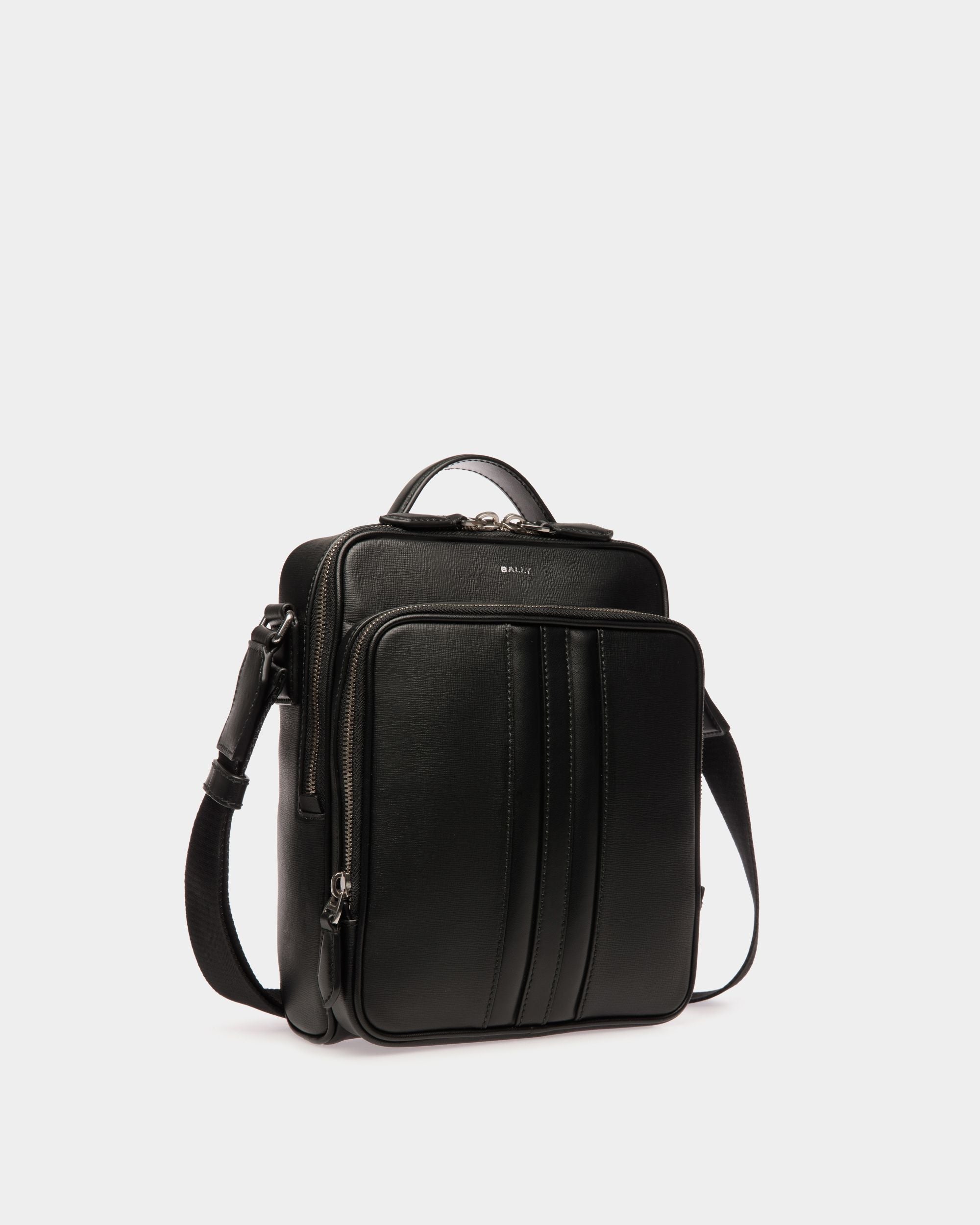Sac À Bandoulière Mythos En Cuir Recyclé Noir - Homme - Bally - 03