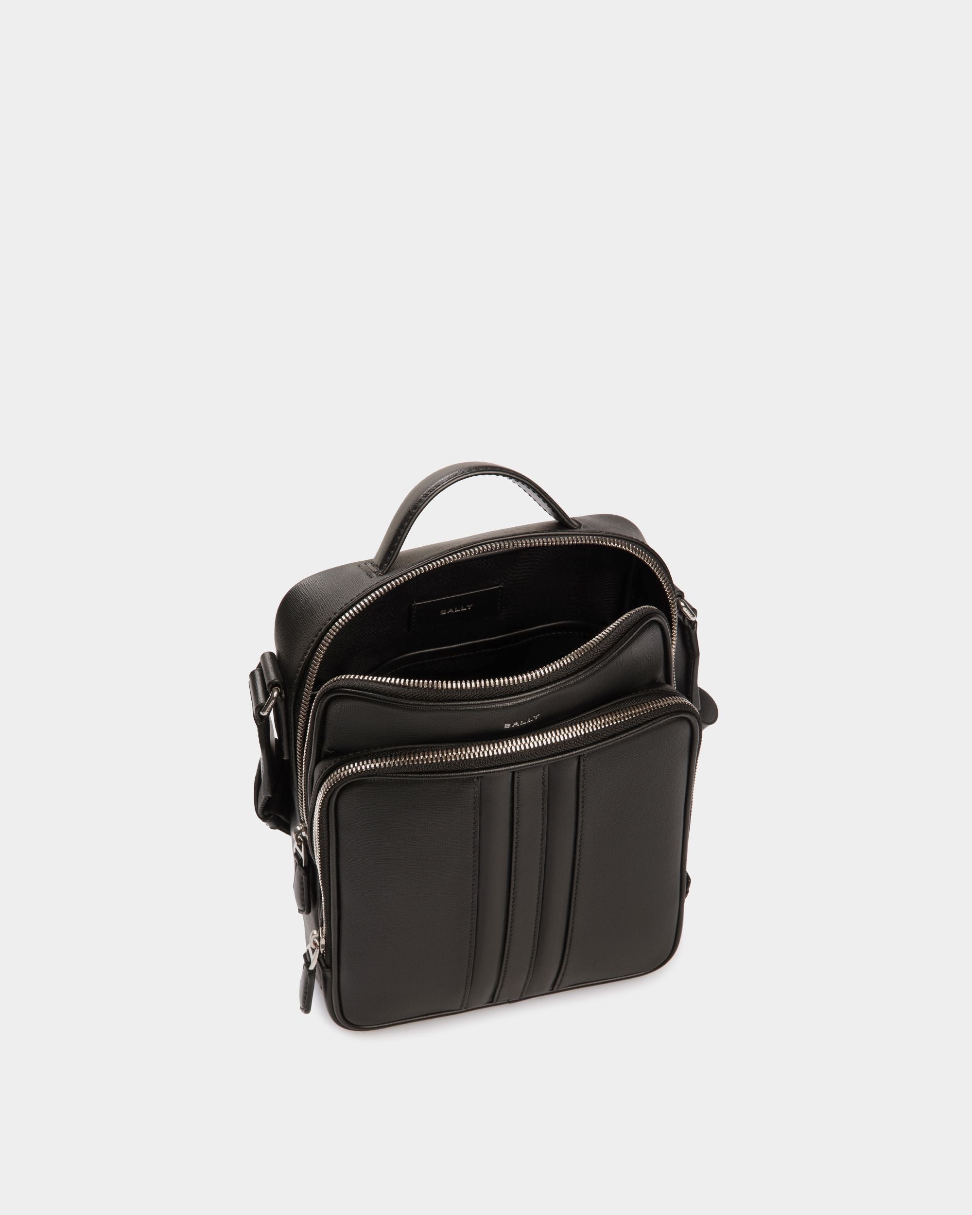 Sac À Bandoulière Mythos En Cuir Recyclé Noir - Homme - Bally - 04