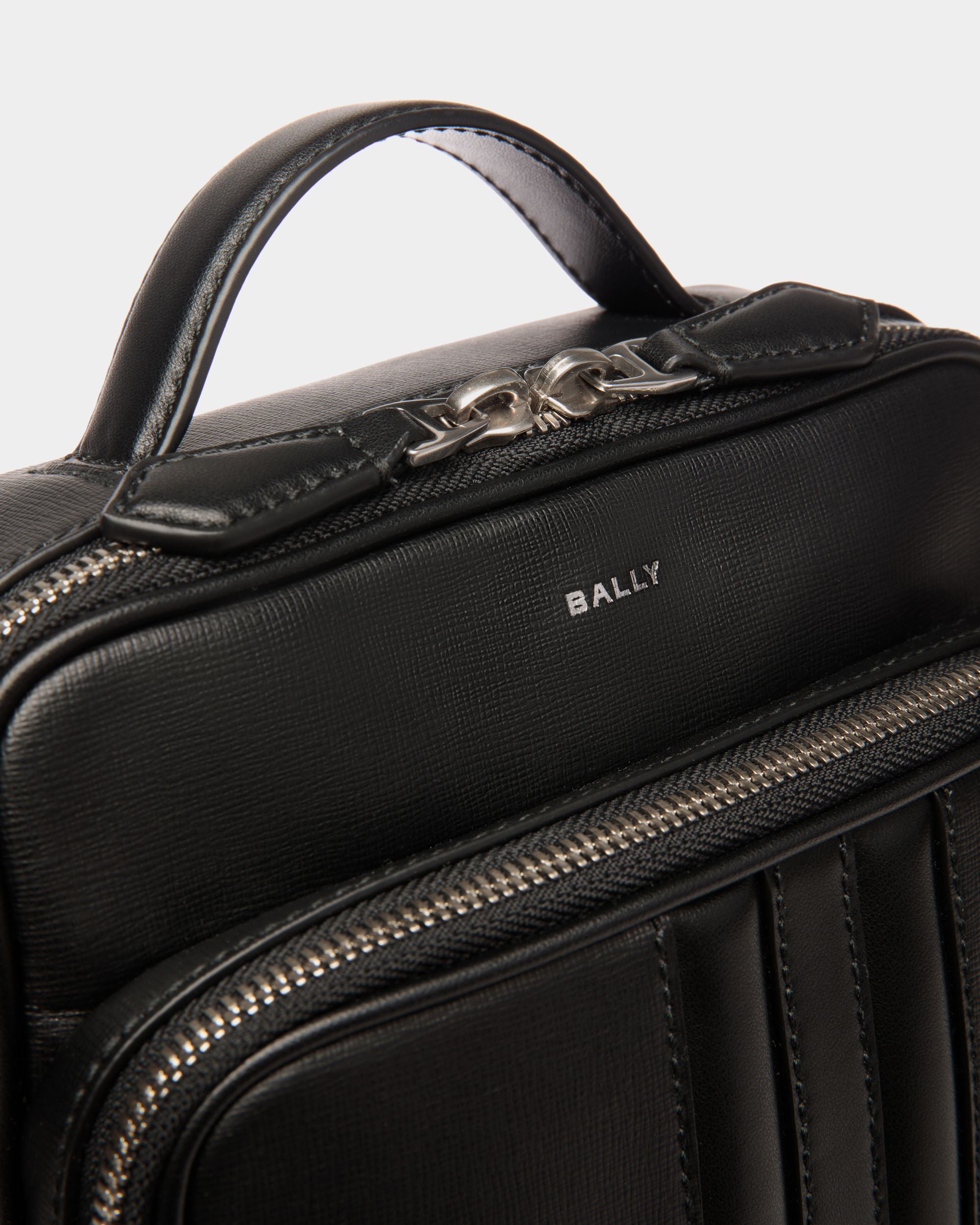 Sac À Bandoulière Mythos En Cuir Recyclé Noir - Homme - Bally - 05
