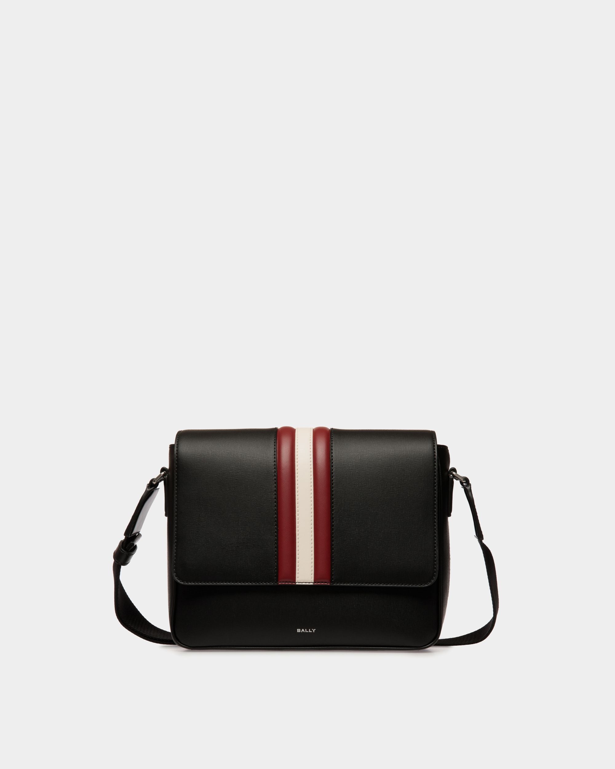 Sac À Bandoulière Mythos En Cuir Recyclé Noir - Homme - Bally - 01