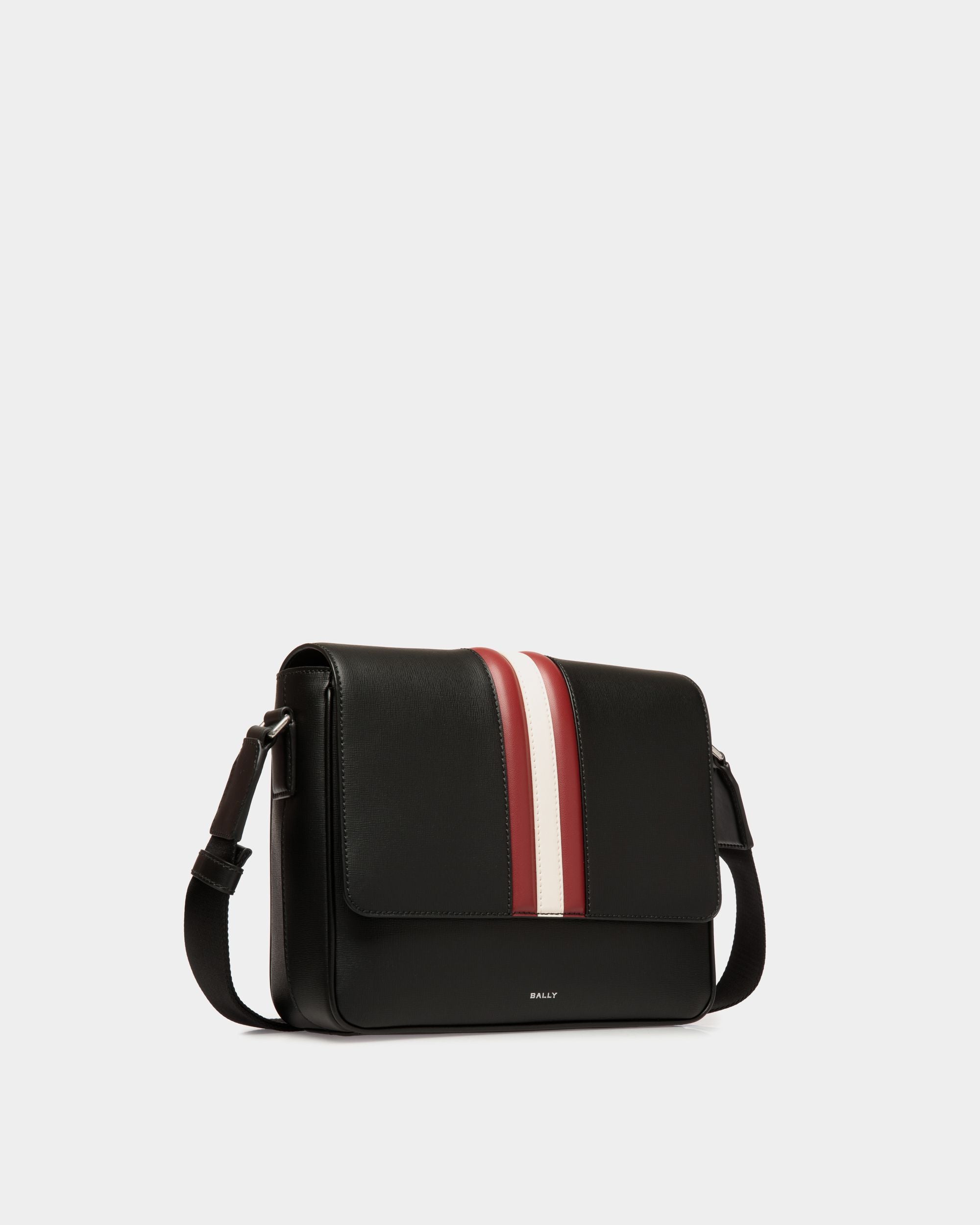 Sac À Bandoulière Mythos En Cuir Recyclé Noir - Homme - Bally - 04