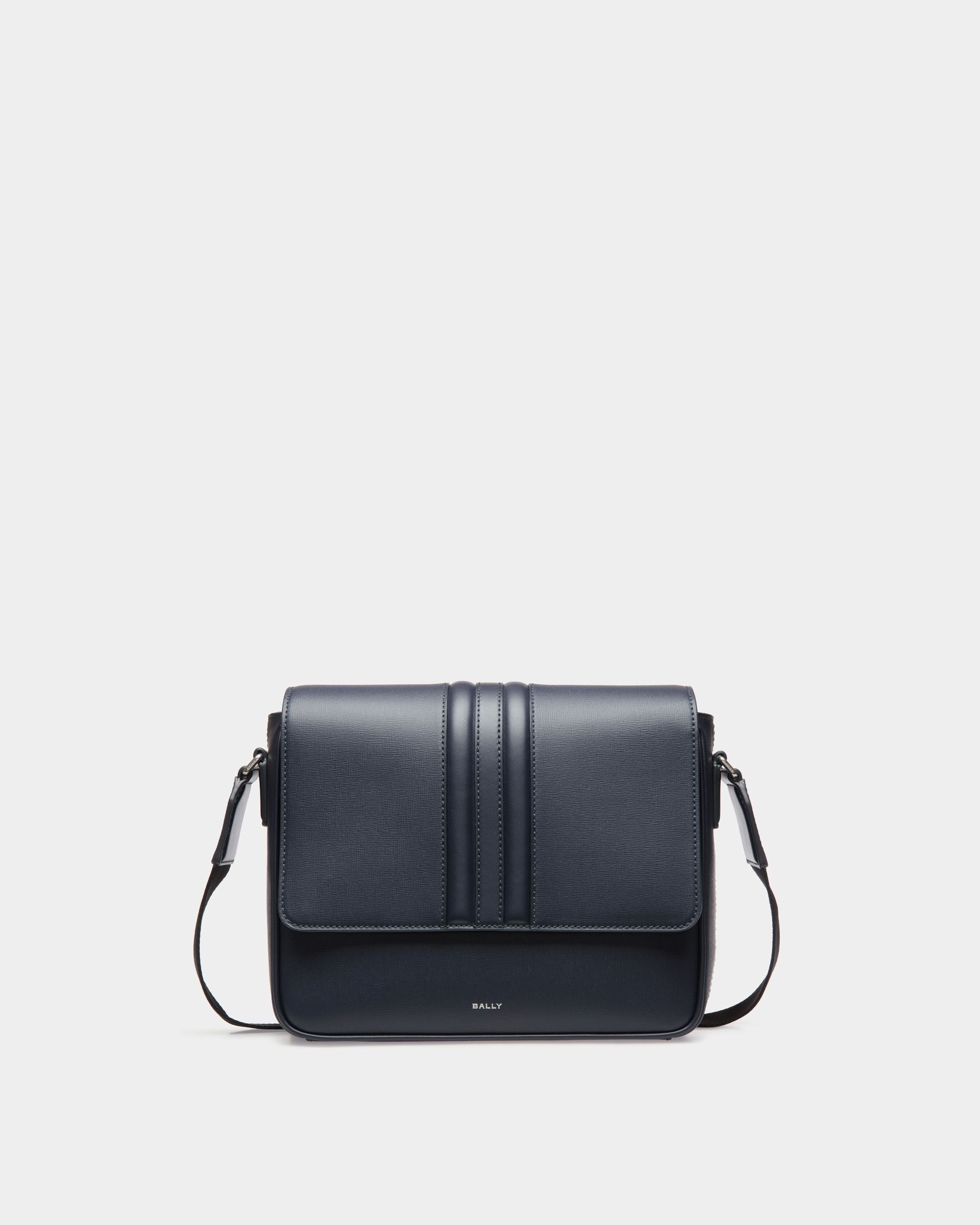 Sac À Bandoulière Mythos En Cuir Recyclé Navy Blue - Homme - Bally - 01