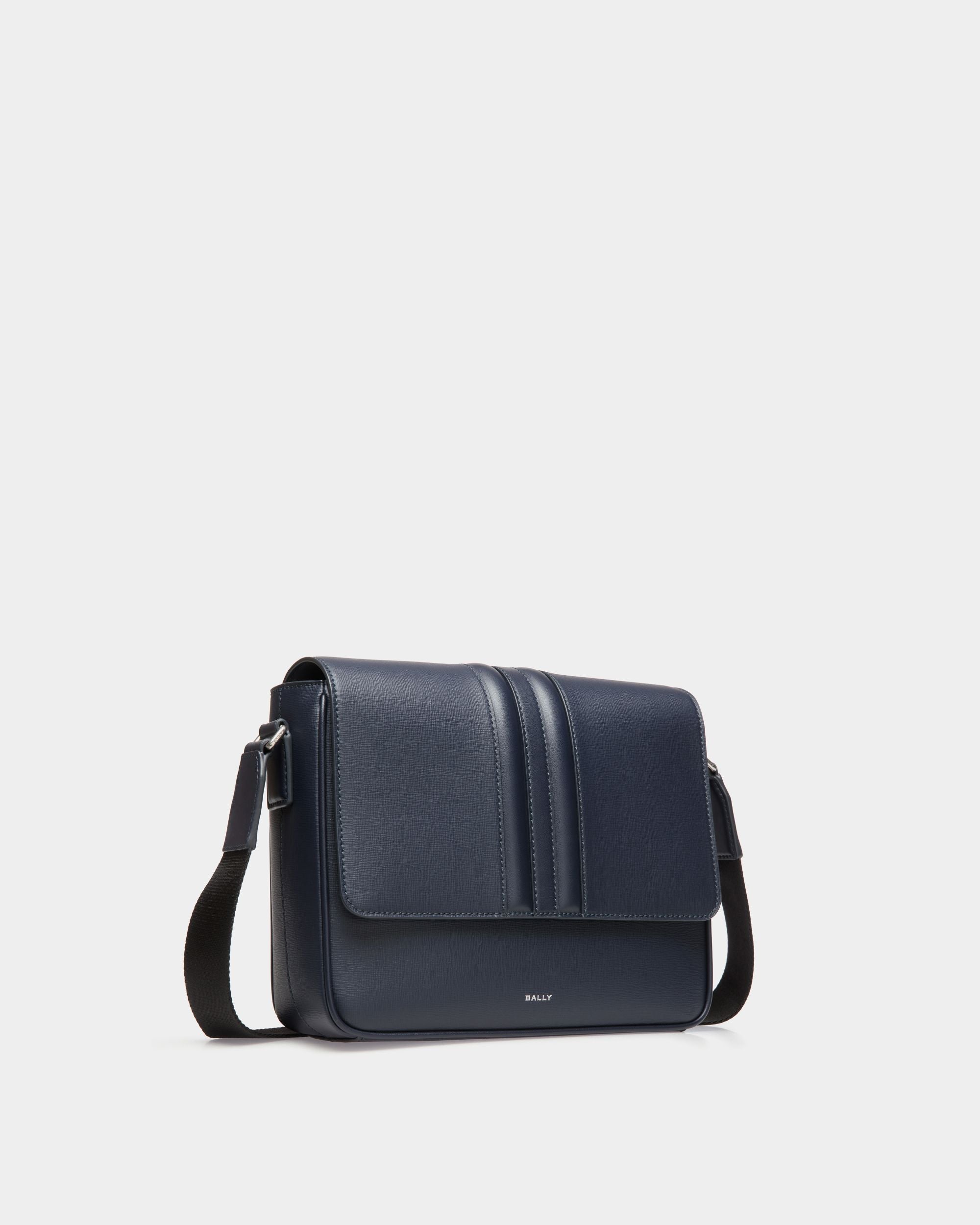 Sac À Bandoulière Mythos En Cuir Recyclé Navy Blue - Homme - Bally - 03