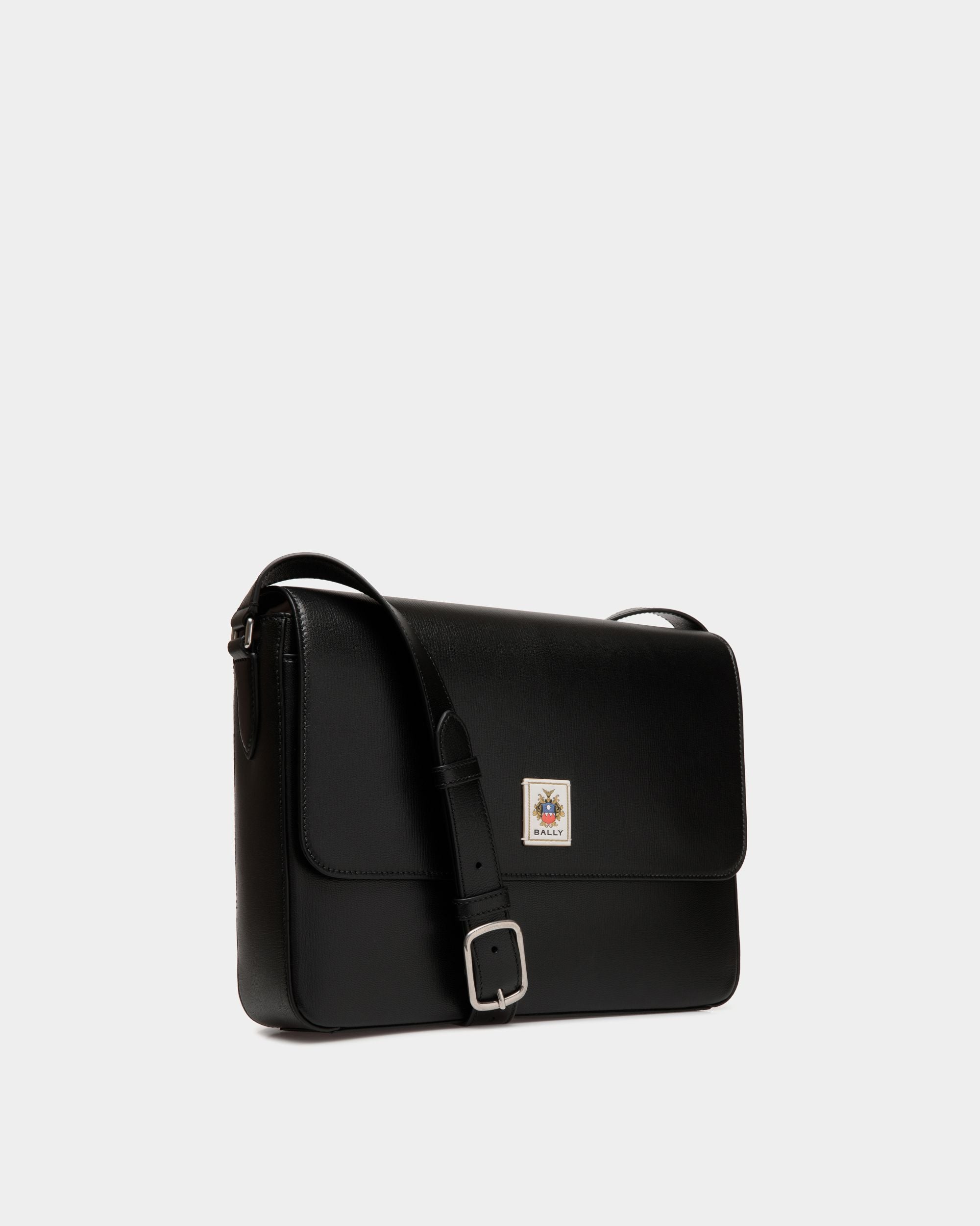 Easy Bally Messenger Bag In Black Leather - Homme - Bally - 03