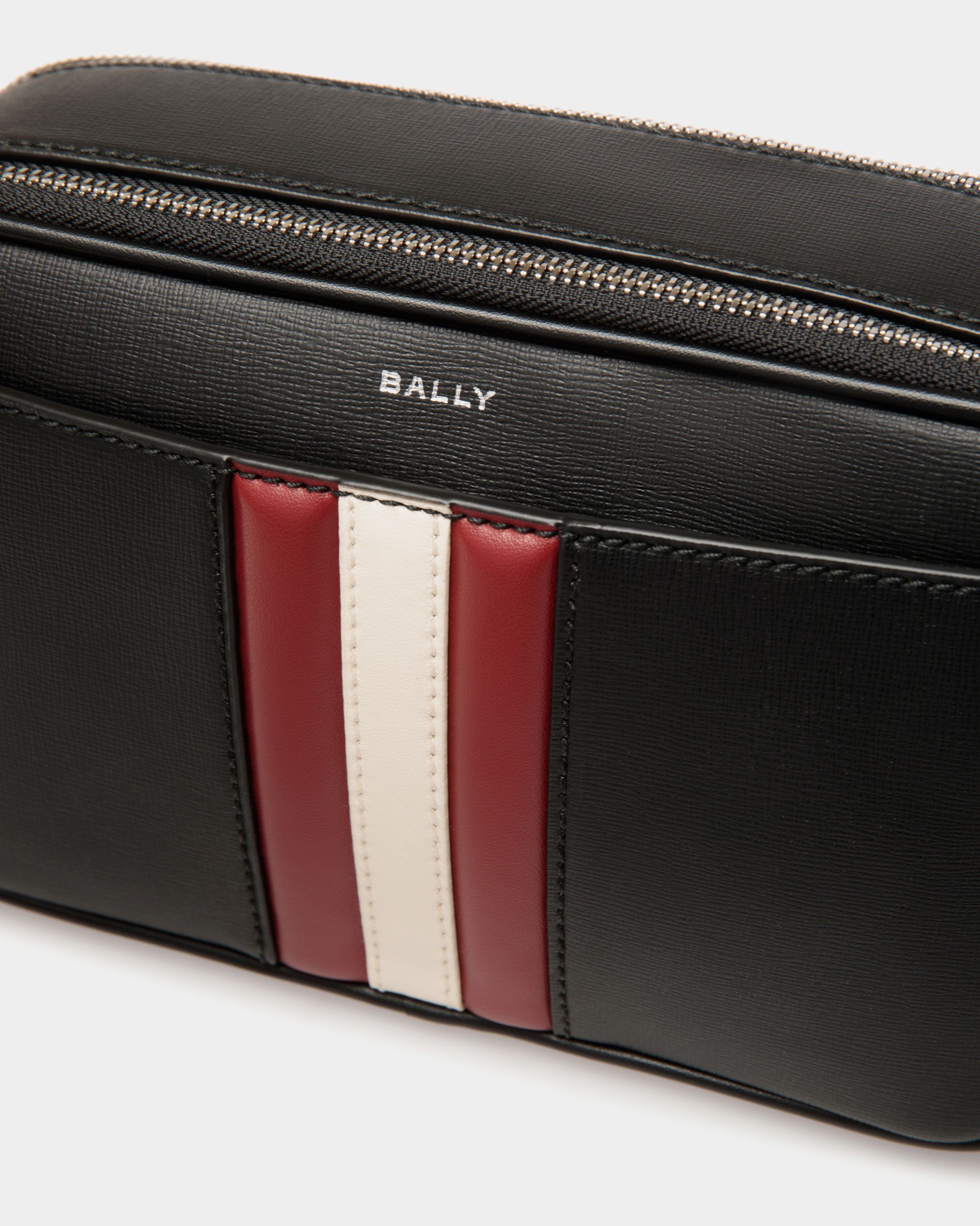 Sac À Bandoulière Mythos En Cuir Recyclé Noir - Homme - Bally - 06
