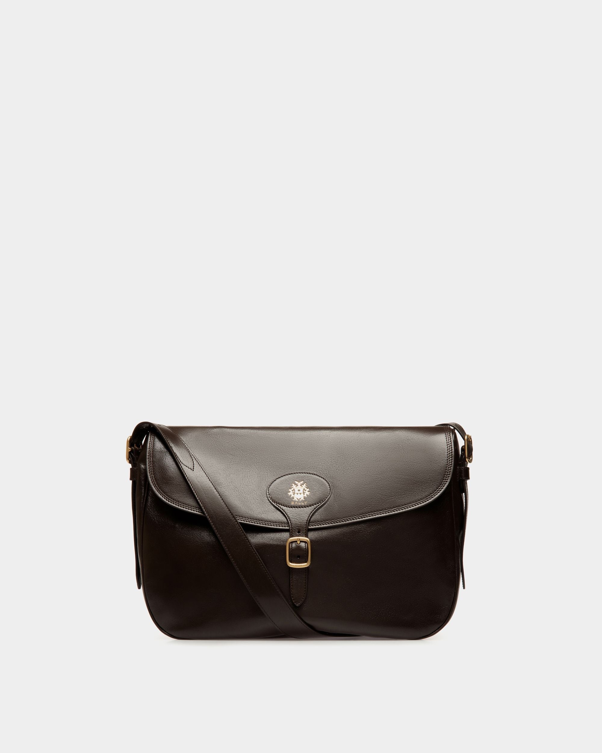 Sac À Bandoulière Beckett En Cuir Ebano - Homme - Bally - 01