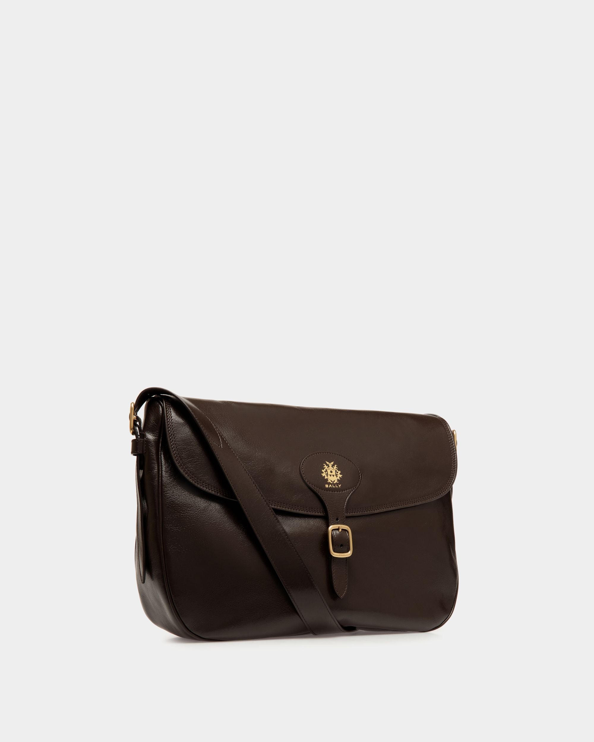 Sac À Bandoulière Beckett En Cuir Ebano - Homme - Bally - 04