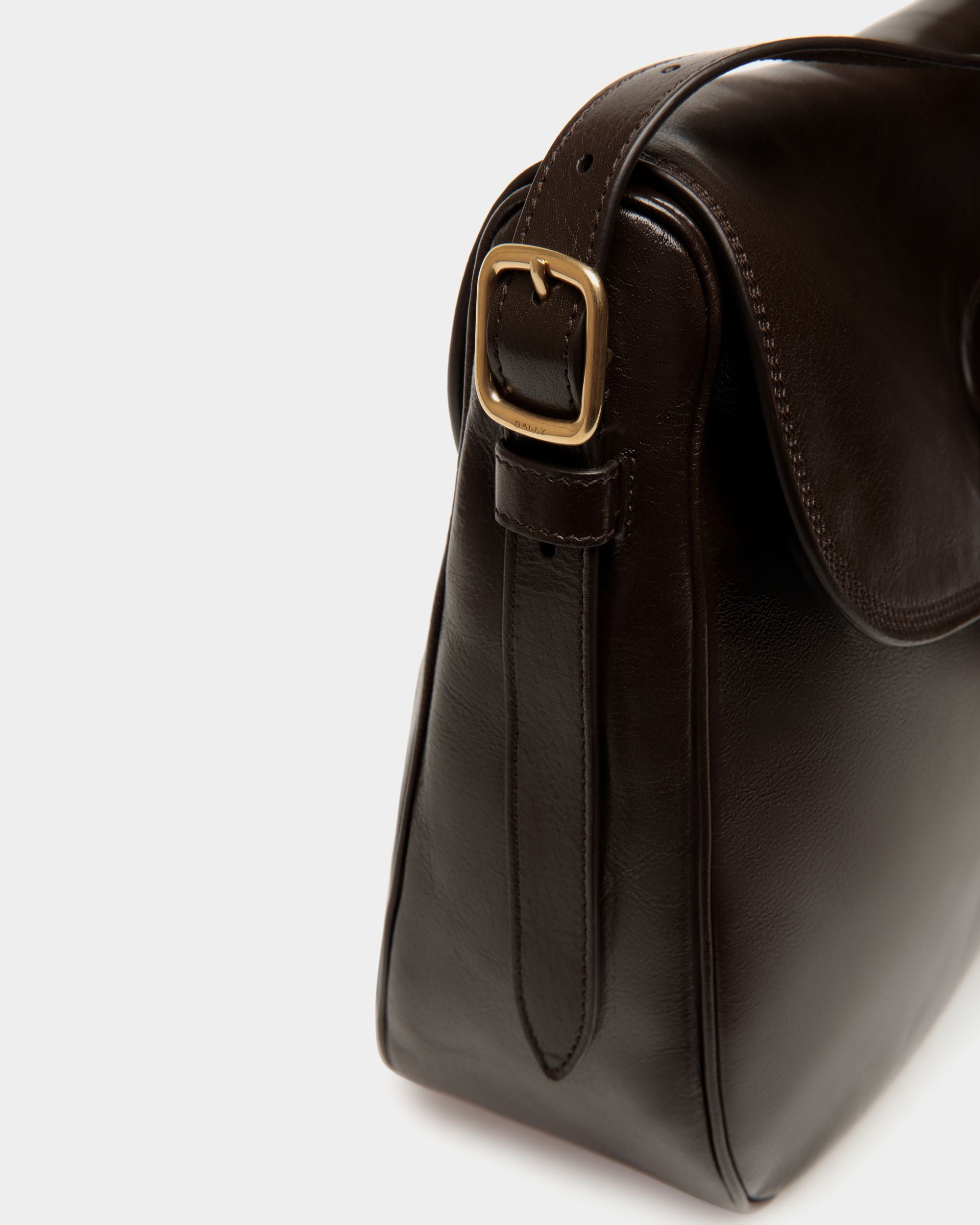 Sac À Bandoulière Beckett En Cuir Ebano - Homme - Bally - 05