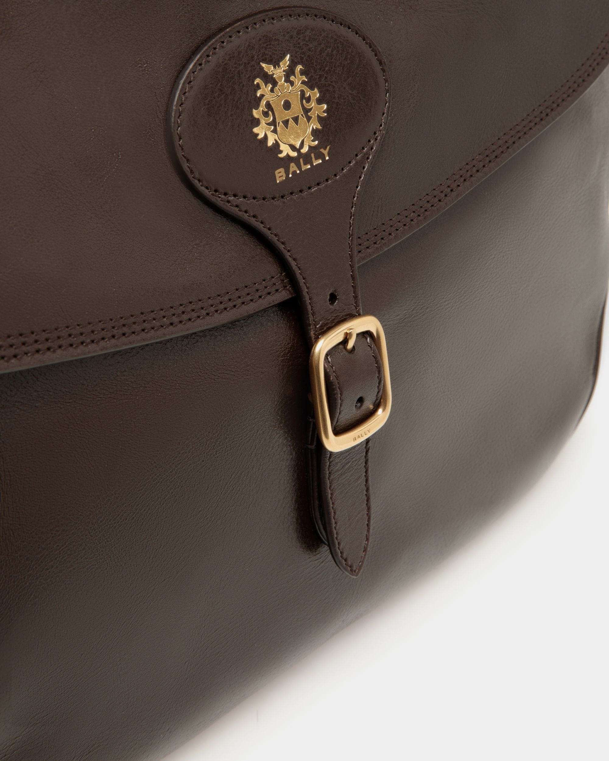 Sac À Bandoulière Beckett En Cuir Ebano - Homme - Bally - 06